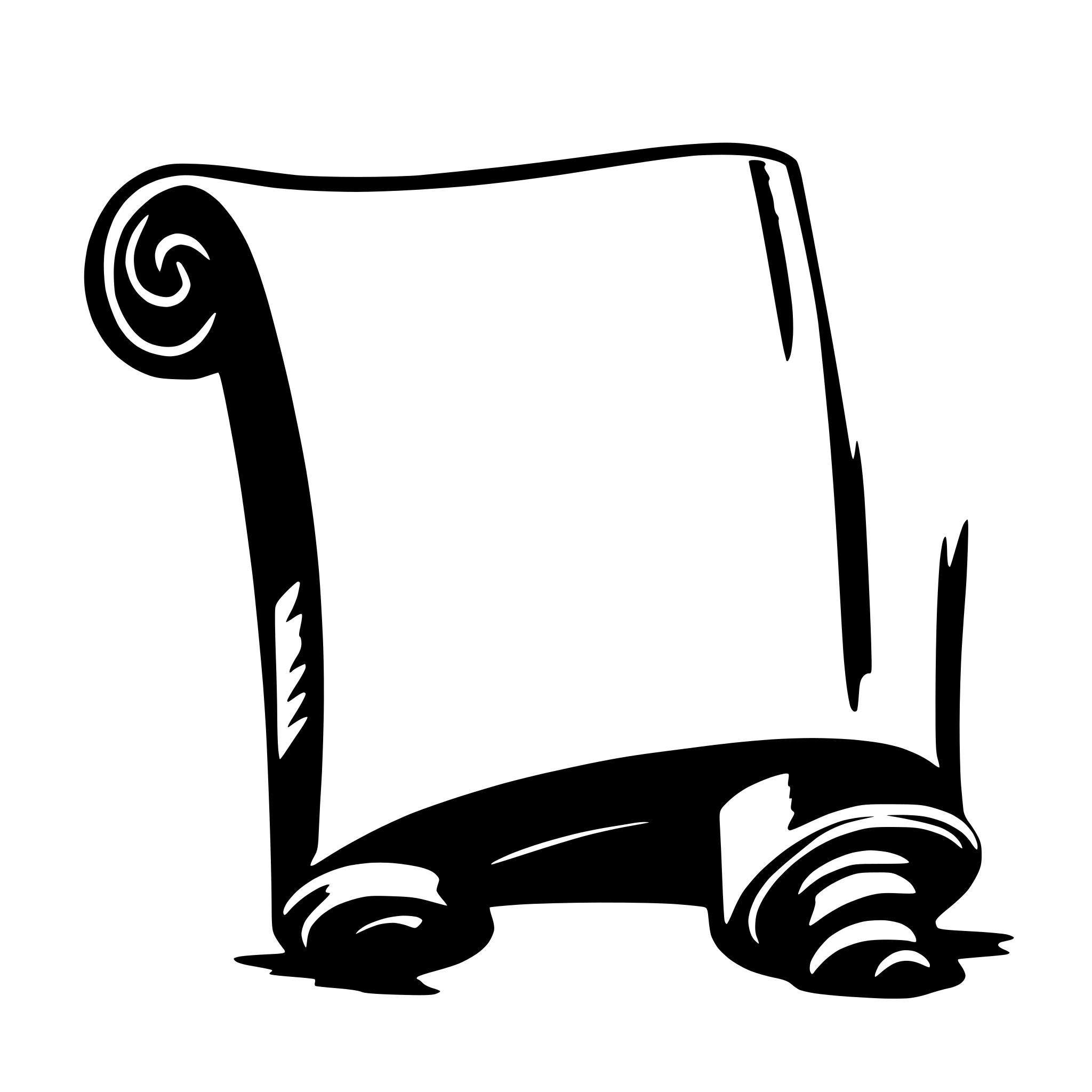 AI-generated SVG of a a scroll partially open