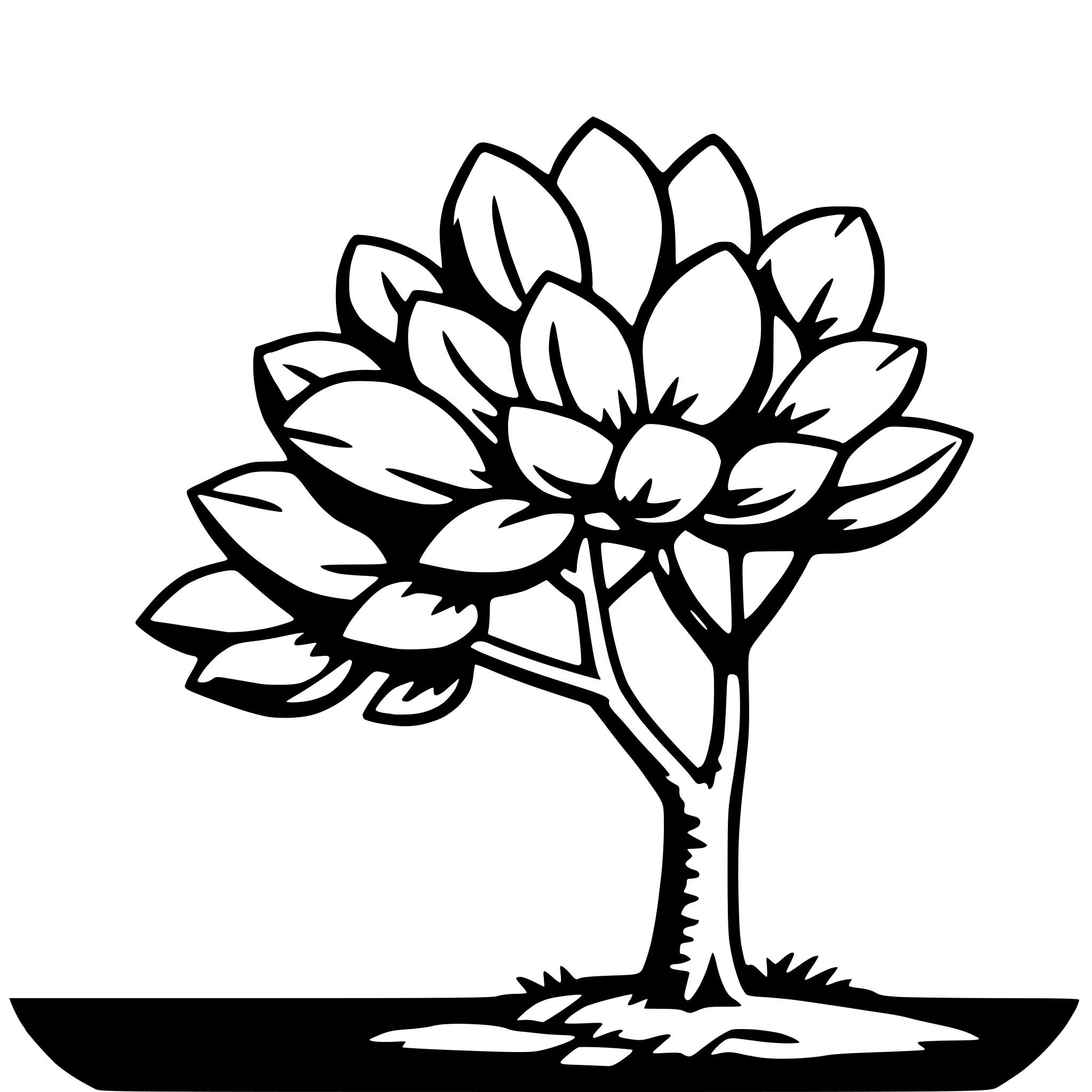 AI-generated SVG of a magnolia tree