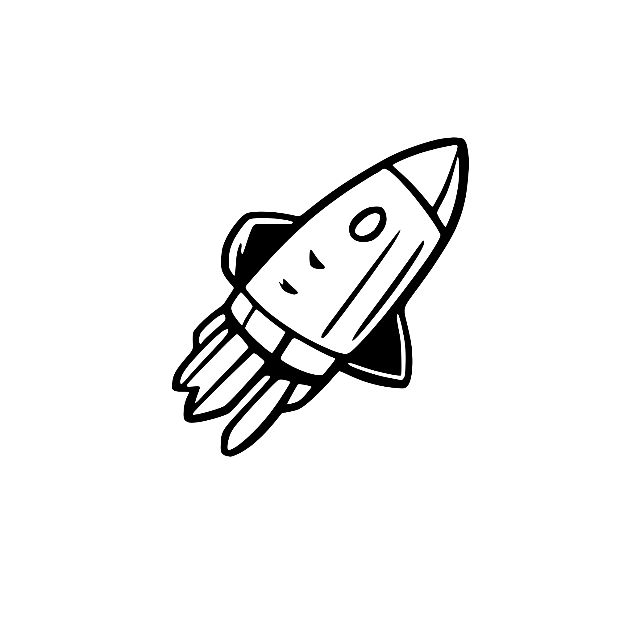 AI-generated SVG of 'simple rocket'