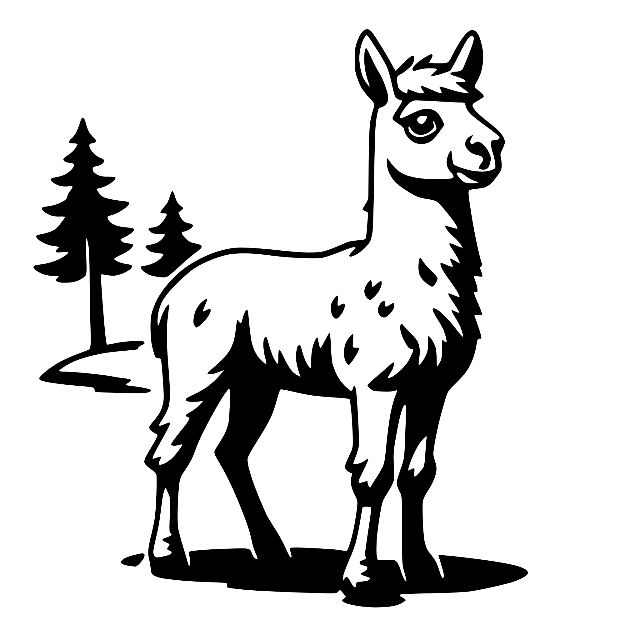 AI-generated SVG of 'llama'