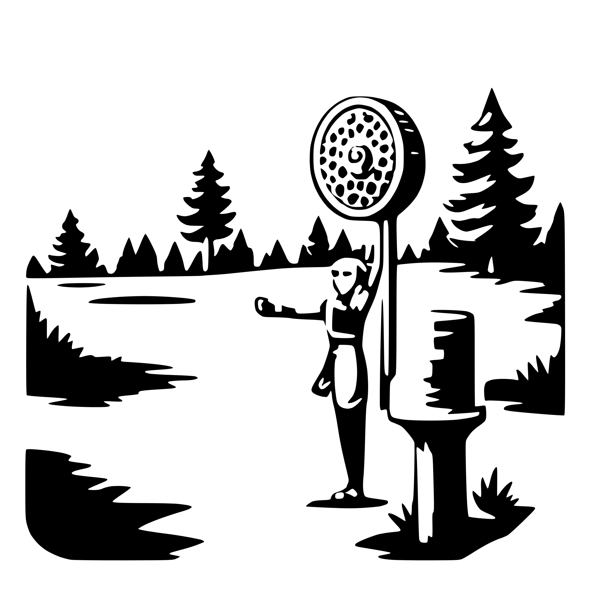 AI-generated SVG of a disc golf