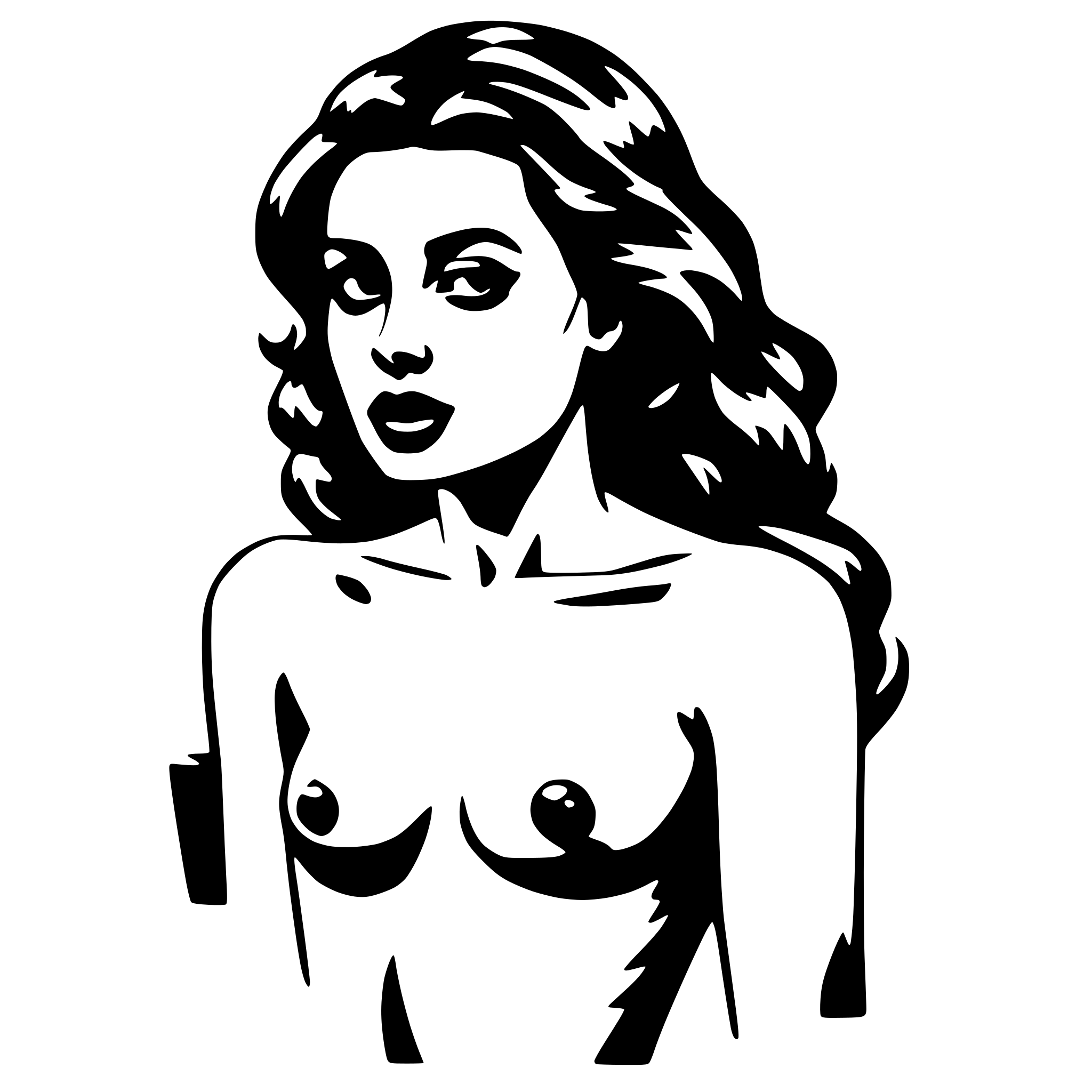 AI-generated SVG of a nude woman