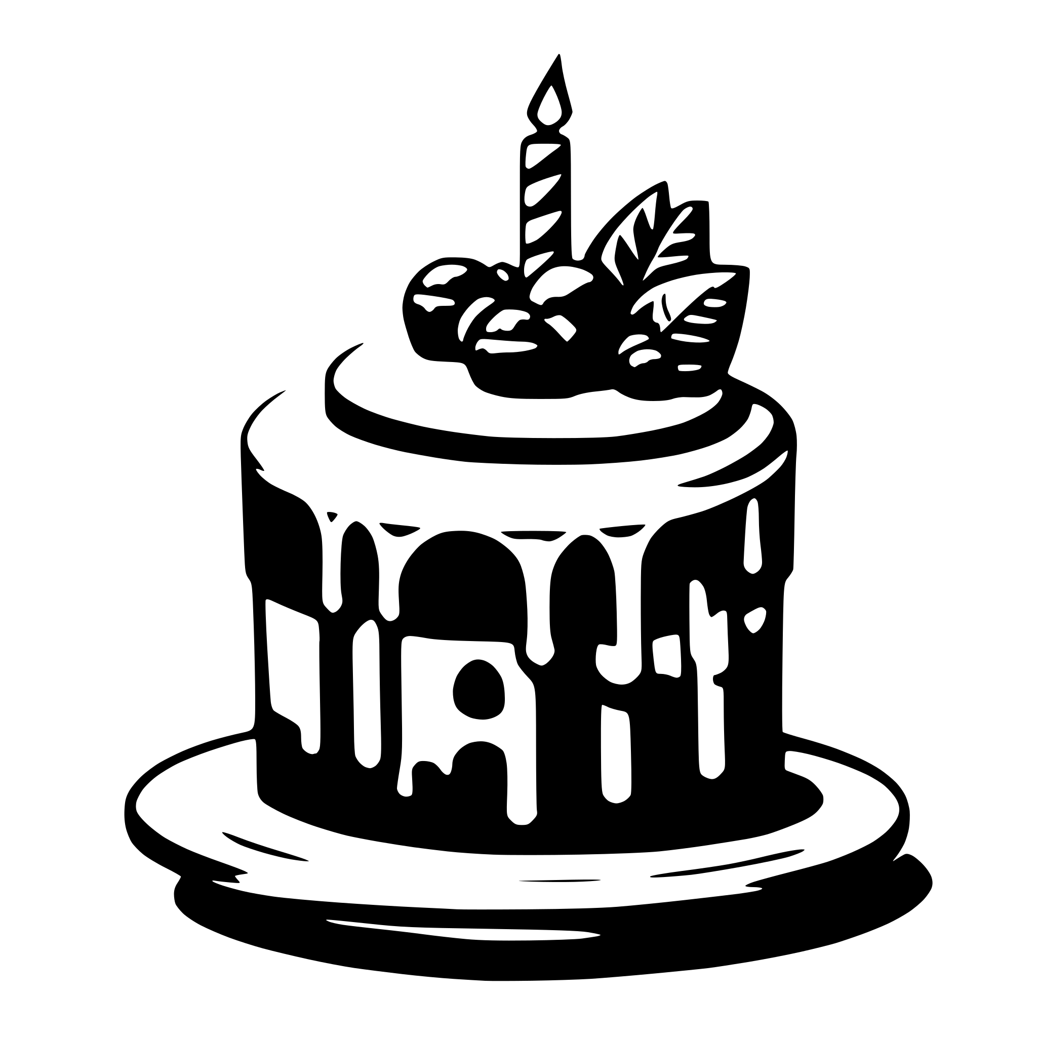 AI-generated SVG of a birthday cake