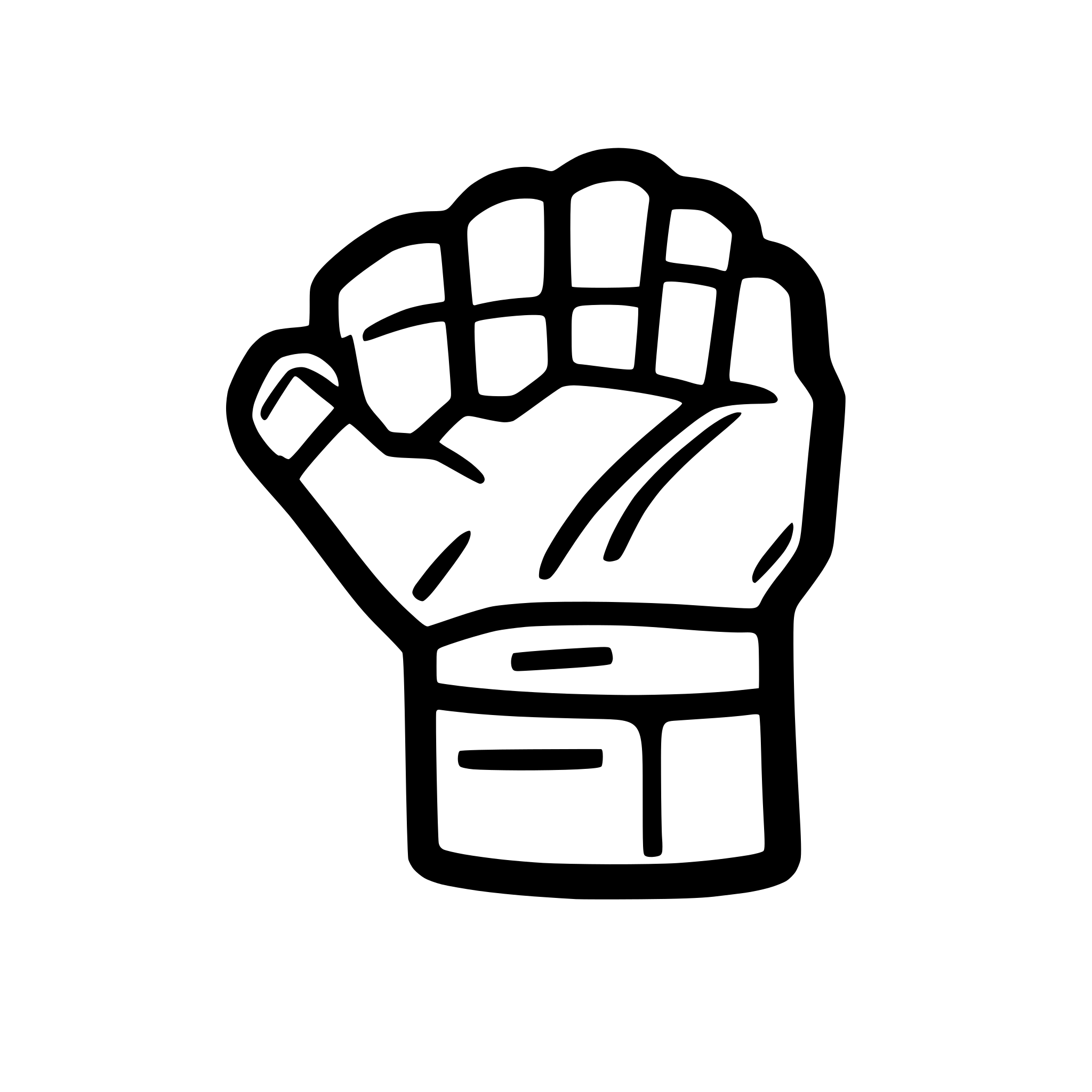 AI-generated SVG of 'mech fist icon'