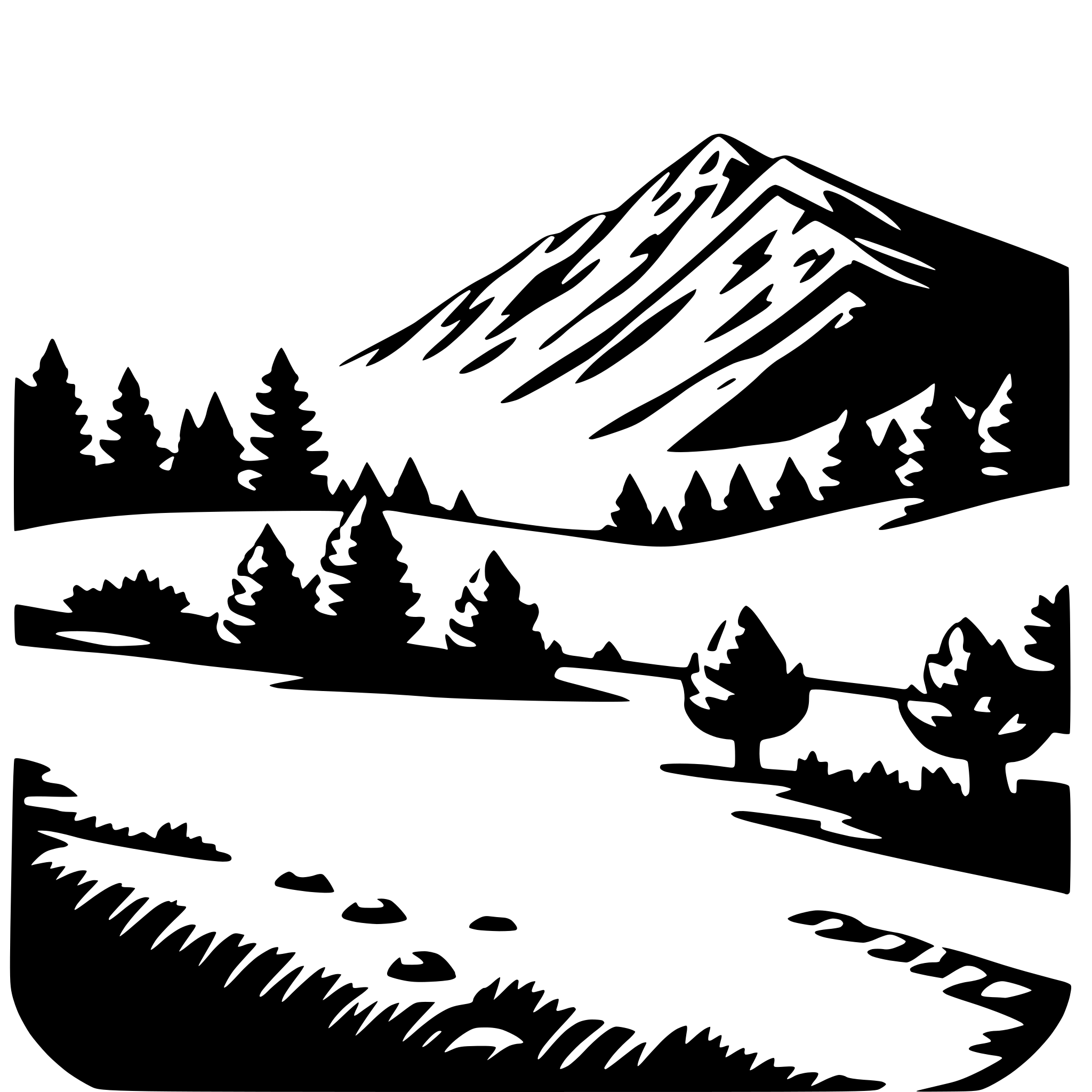 AI-generated SVG of a mountain vistas