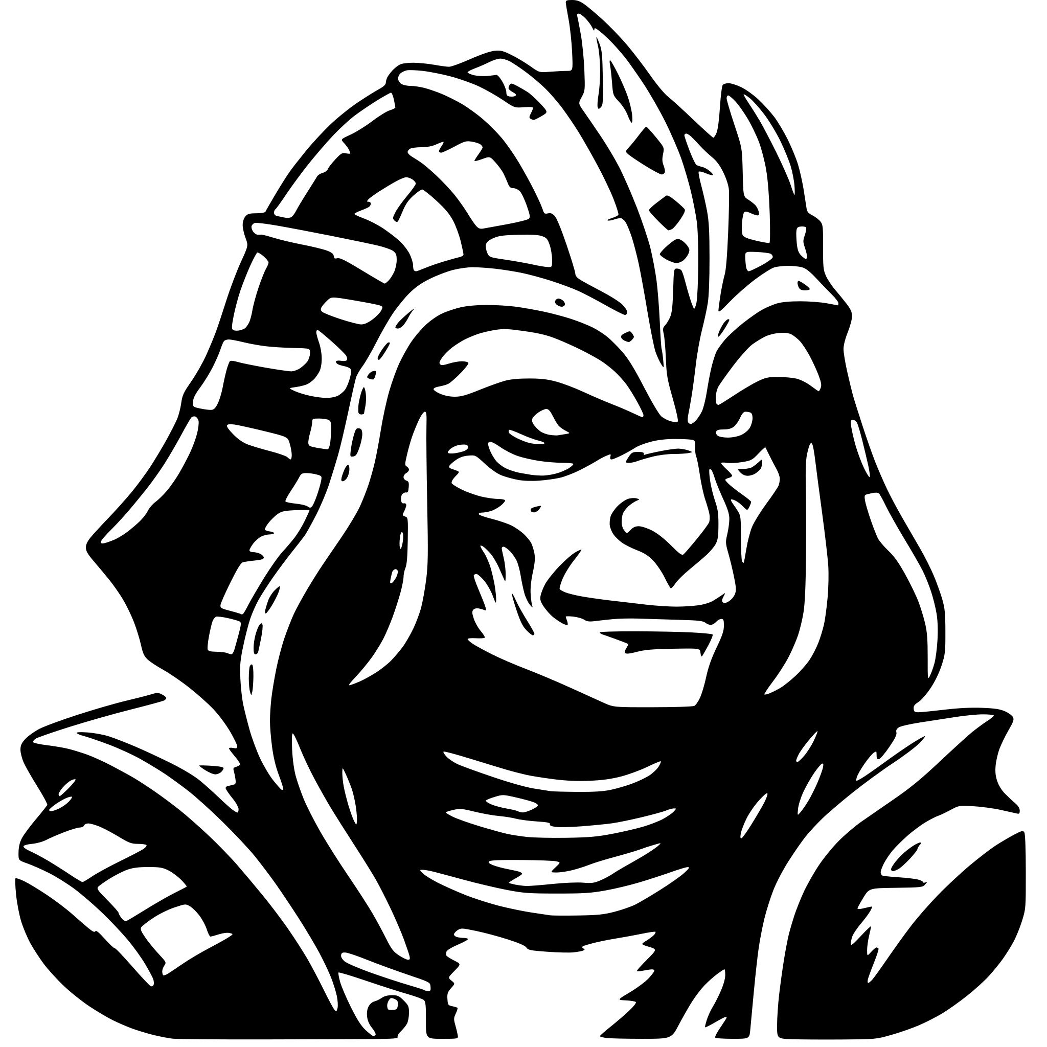AI-generated SVG of 'dnd dragonborn'