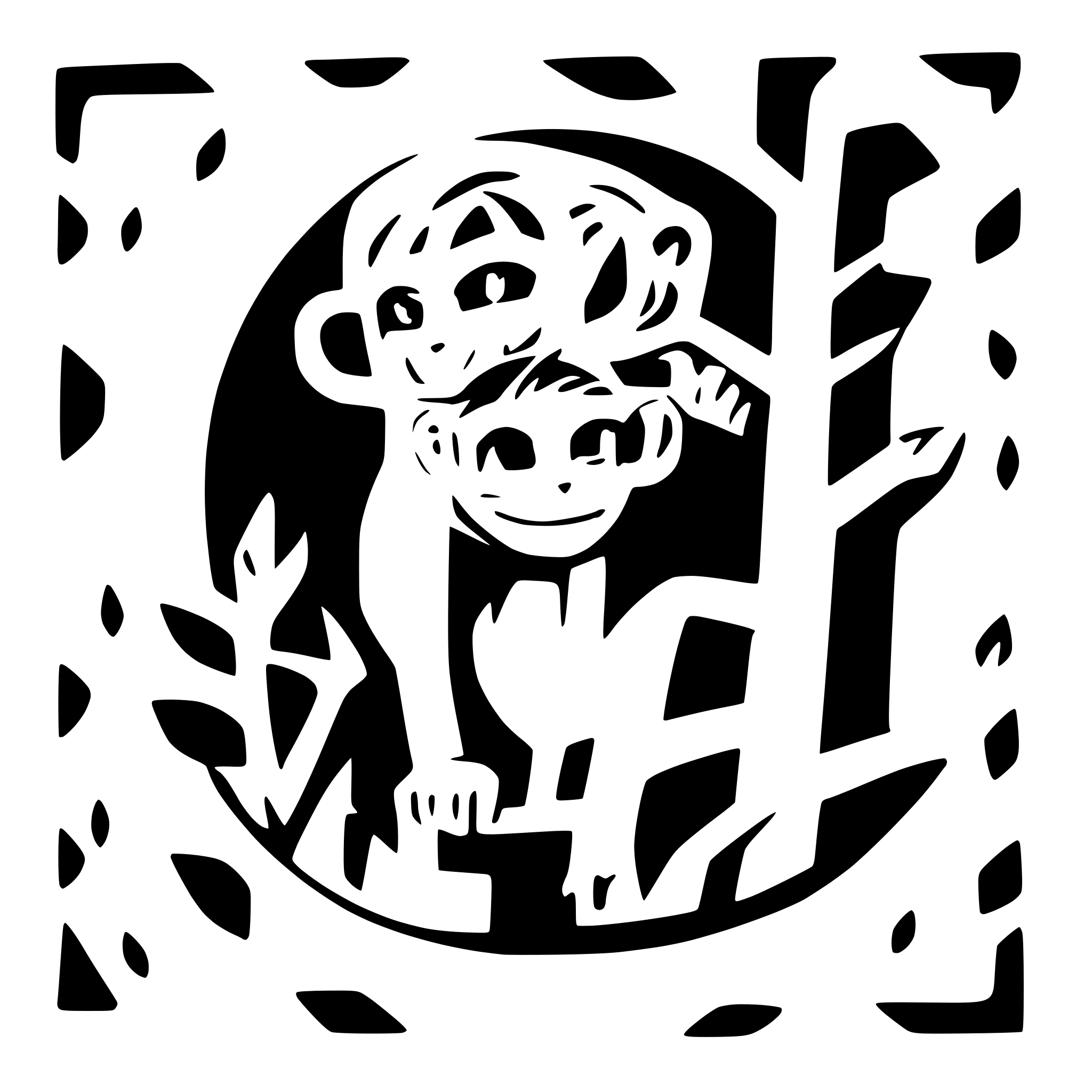 AI-generated SVG of a One monkey with three heads
