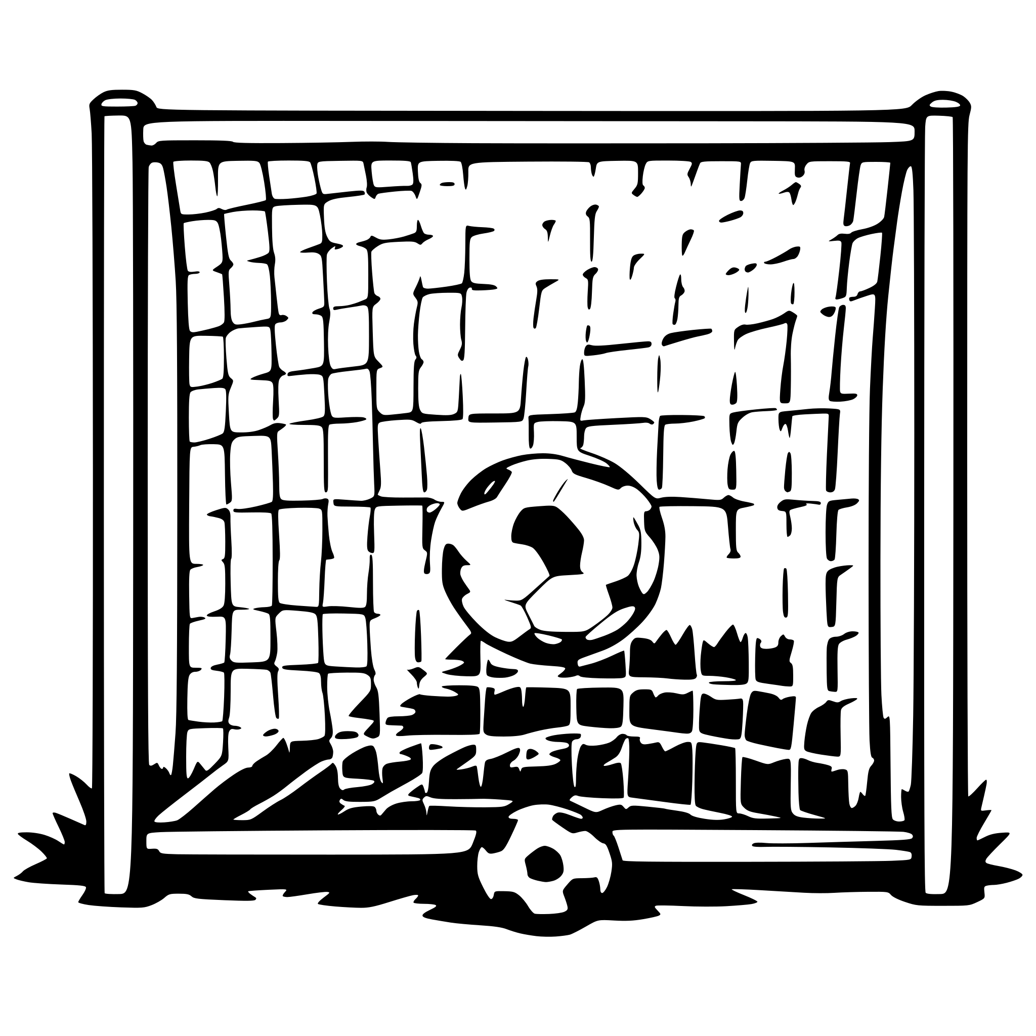 AI-generated SVG of a a footbal goal, back view, the comic style AI-generated SVG of a a footbal goal, back view, the comic style