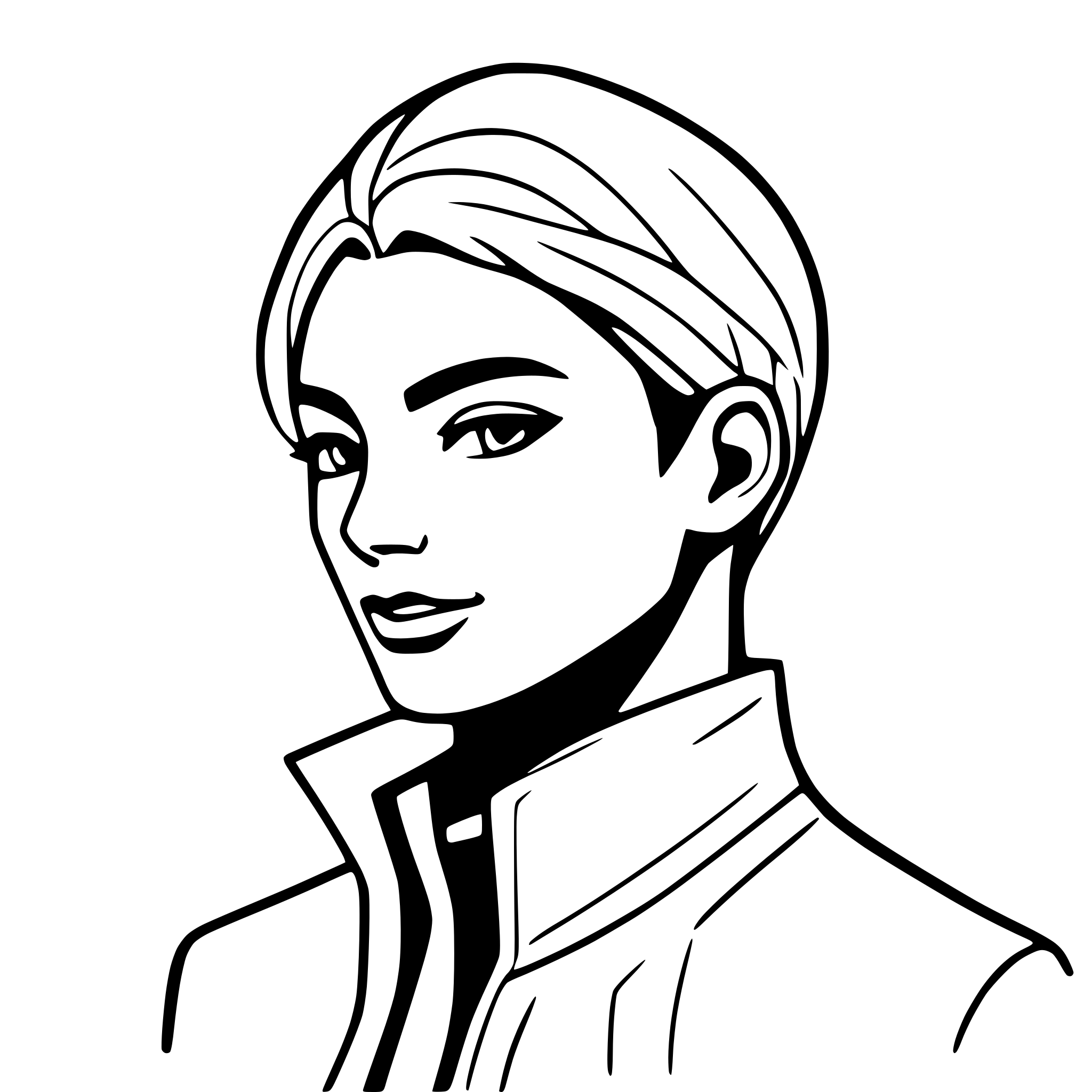 AI-generated SVG of 'male einen einfachen smilex'