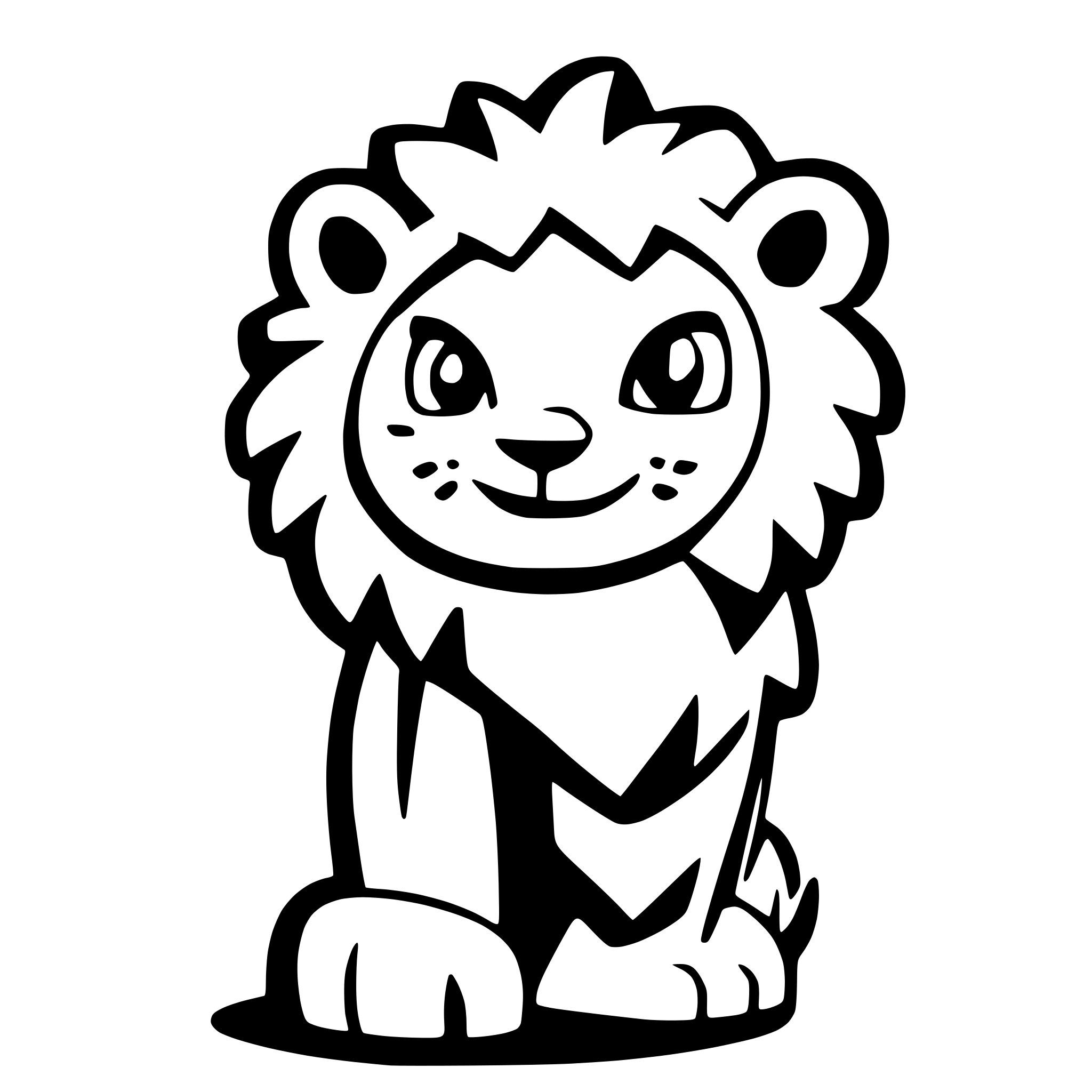 AI-generated SVG of 'A lion'