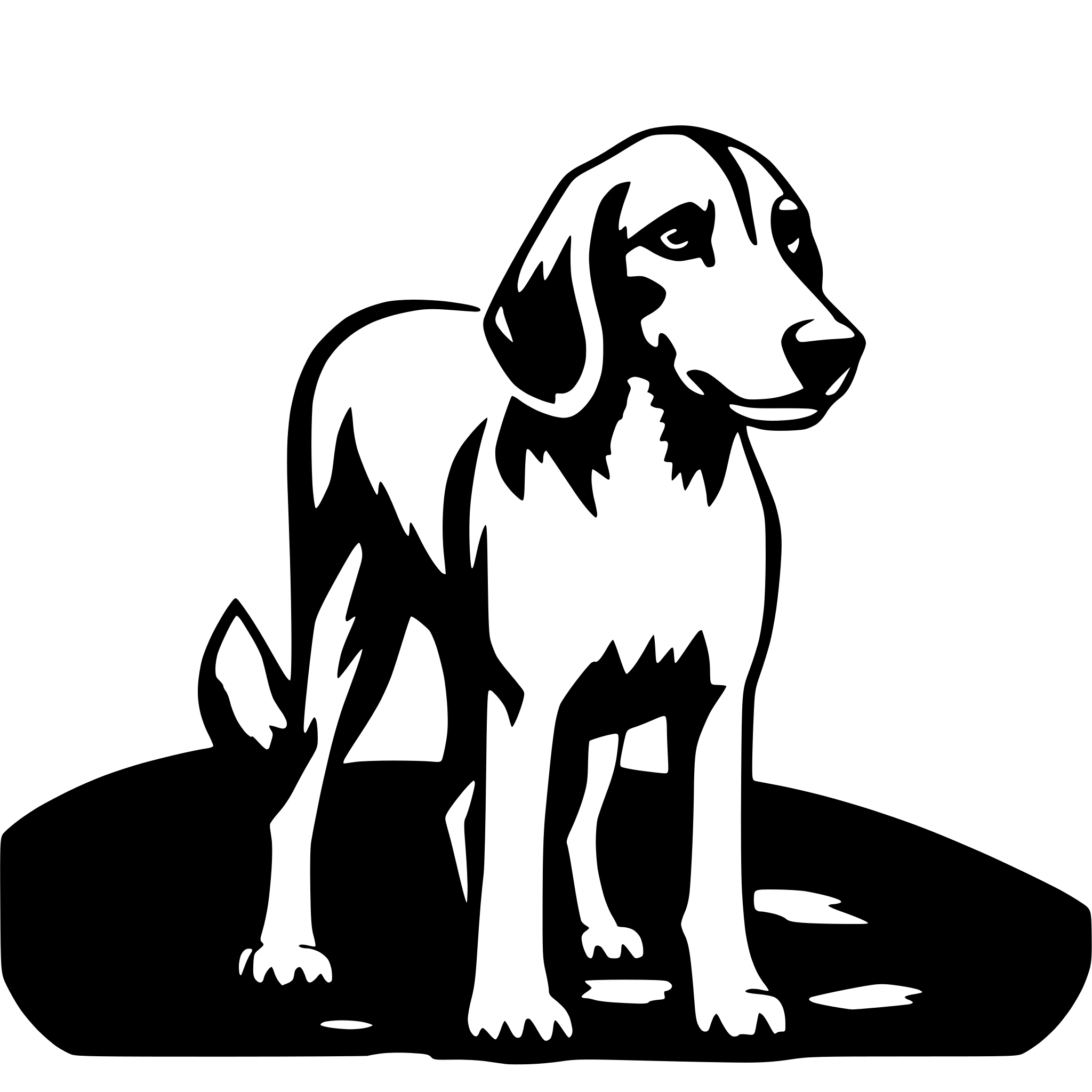 AI-generated SVG of 'Foxhound icon'