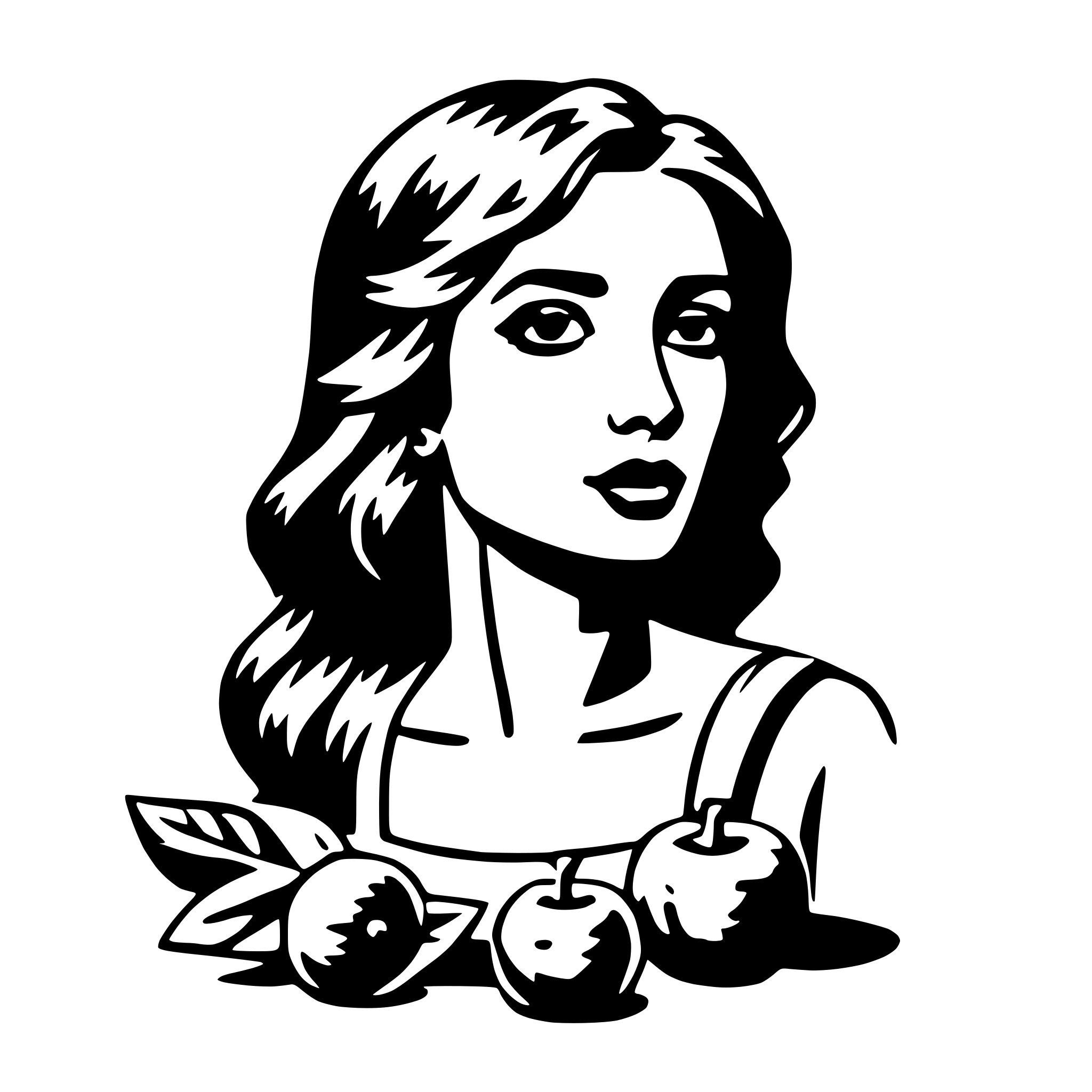 AI-generated SVG of a persephone