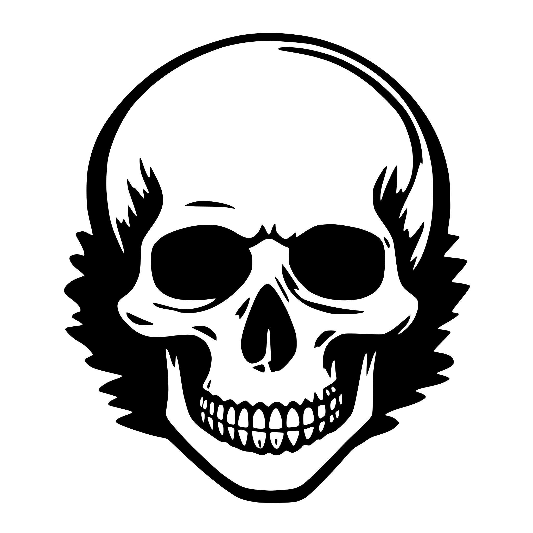AI-generated SVG of a skull