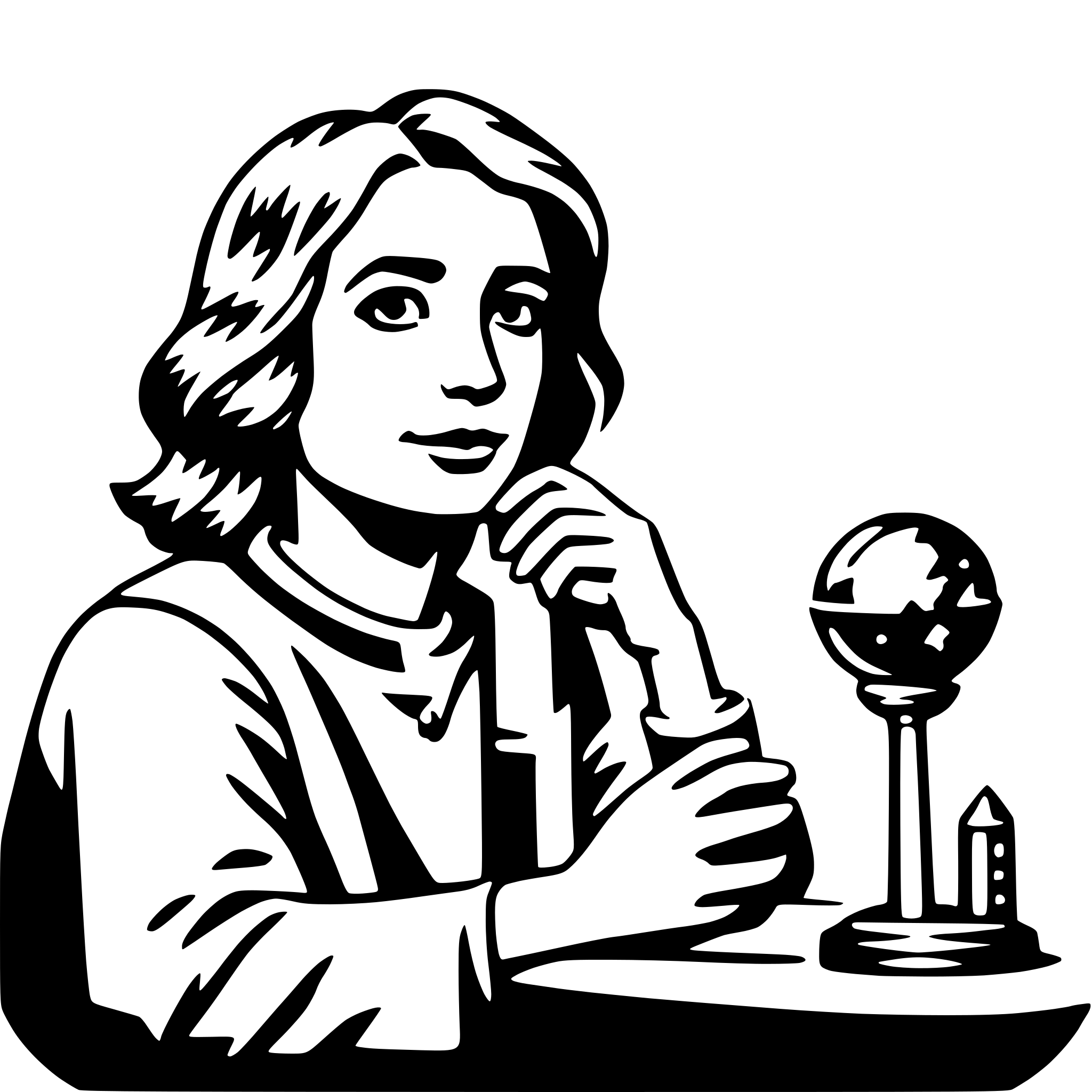 AI-generated SVG of a astronomer