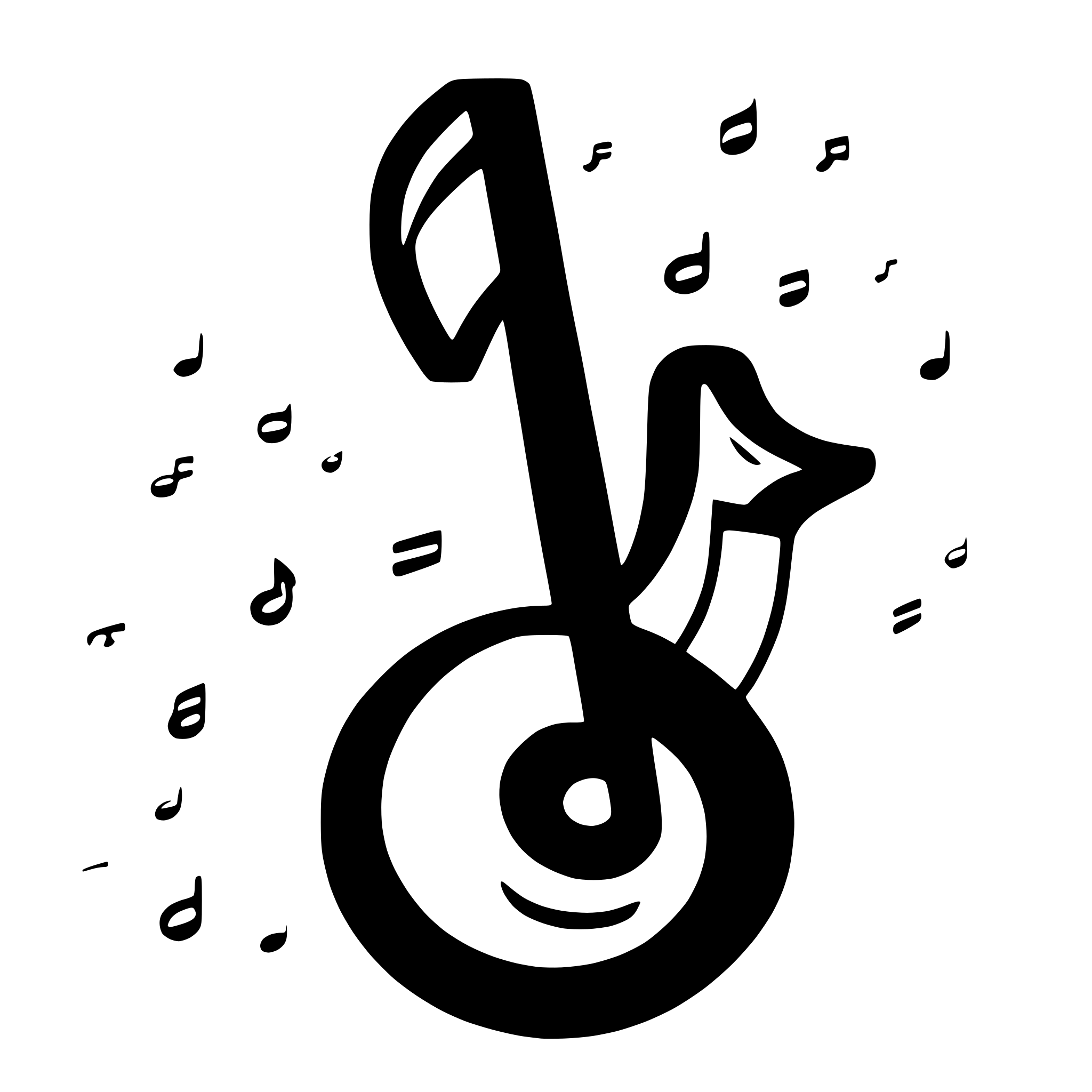 AI-generated SVG of a music note yellow