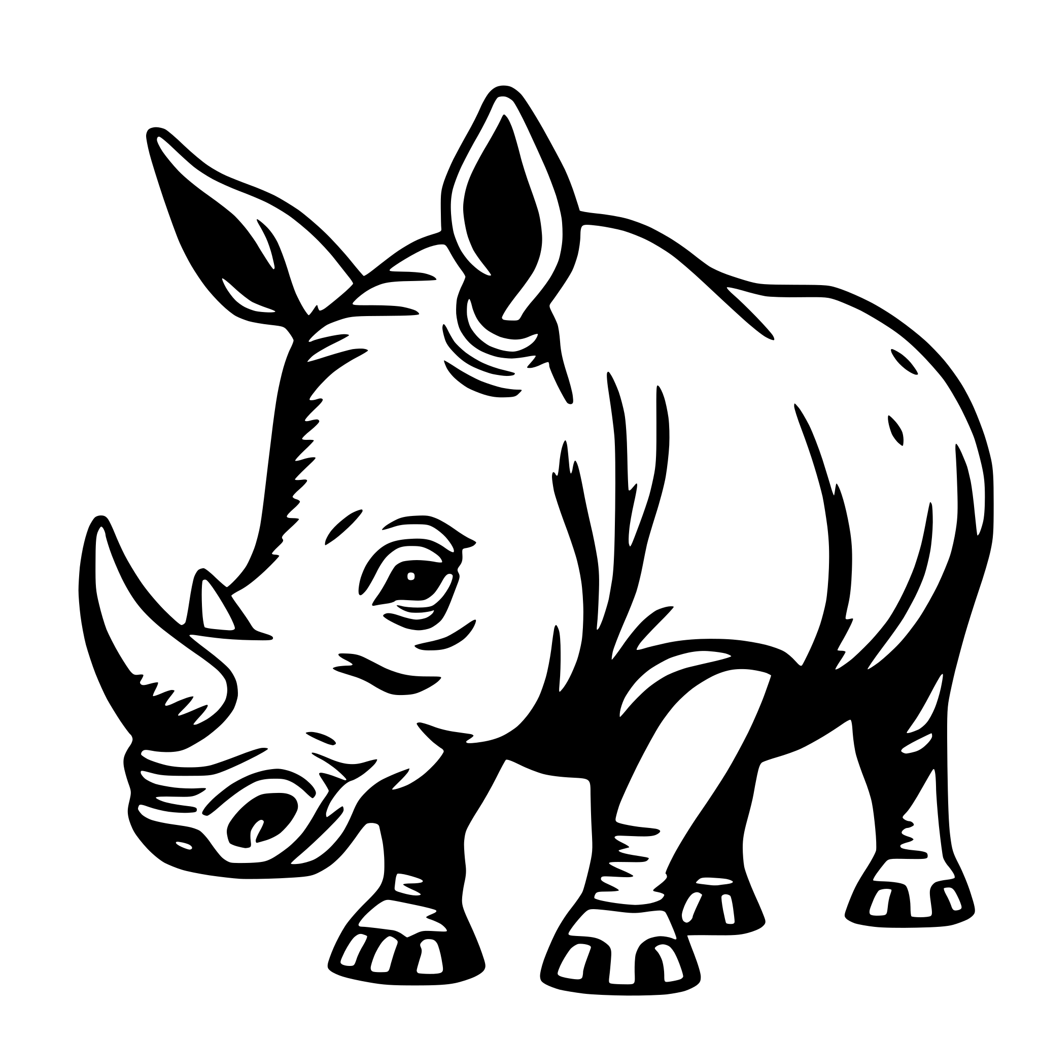 AI-generated SVG of a rhinoceros
