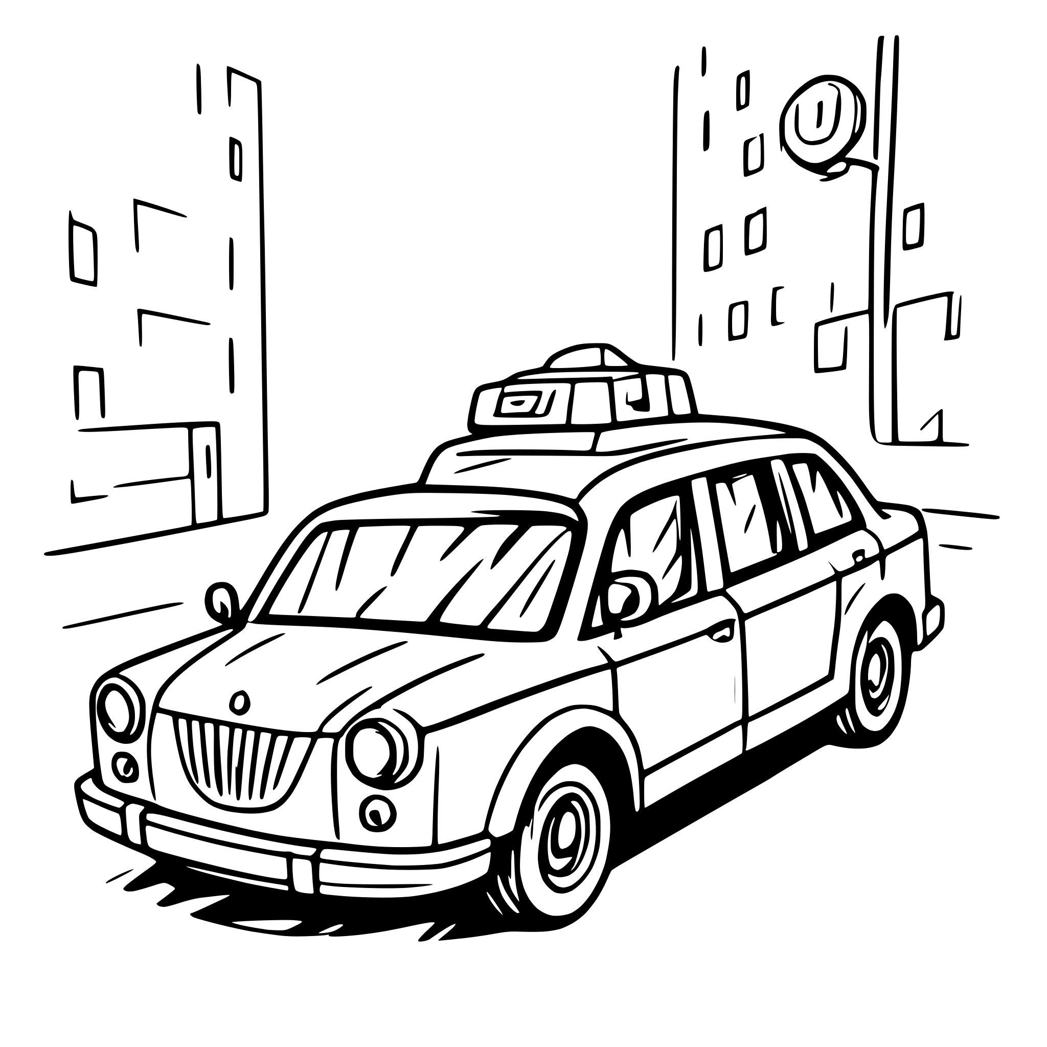 AI-generated SVG of 'taxi car'