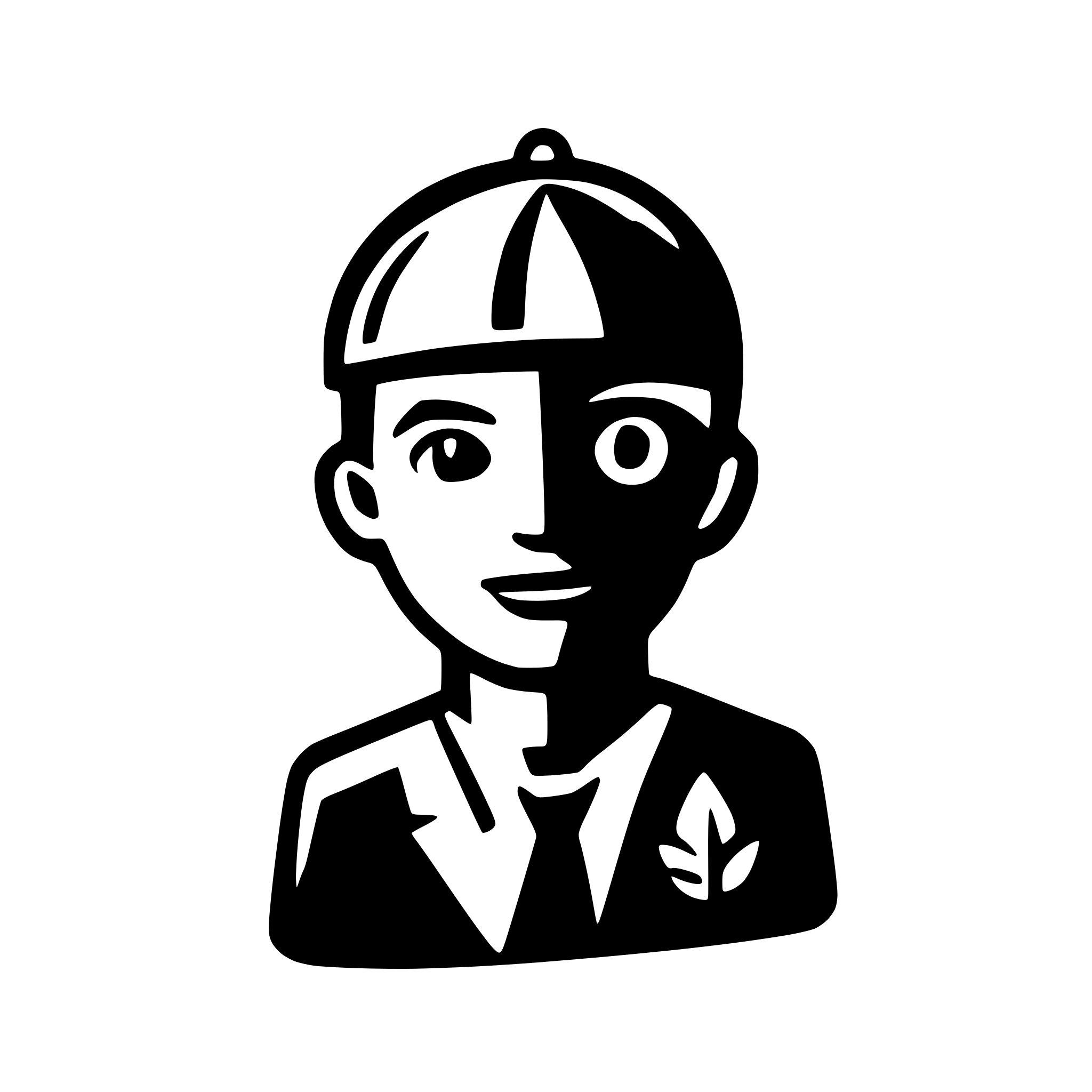 AI-generated SVG of a A simple icon of a person with a map pin as his head AI-generated SVG of a A simple icon of a person with a map pin as his head