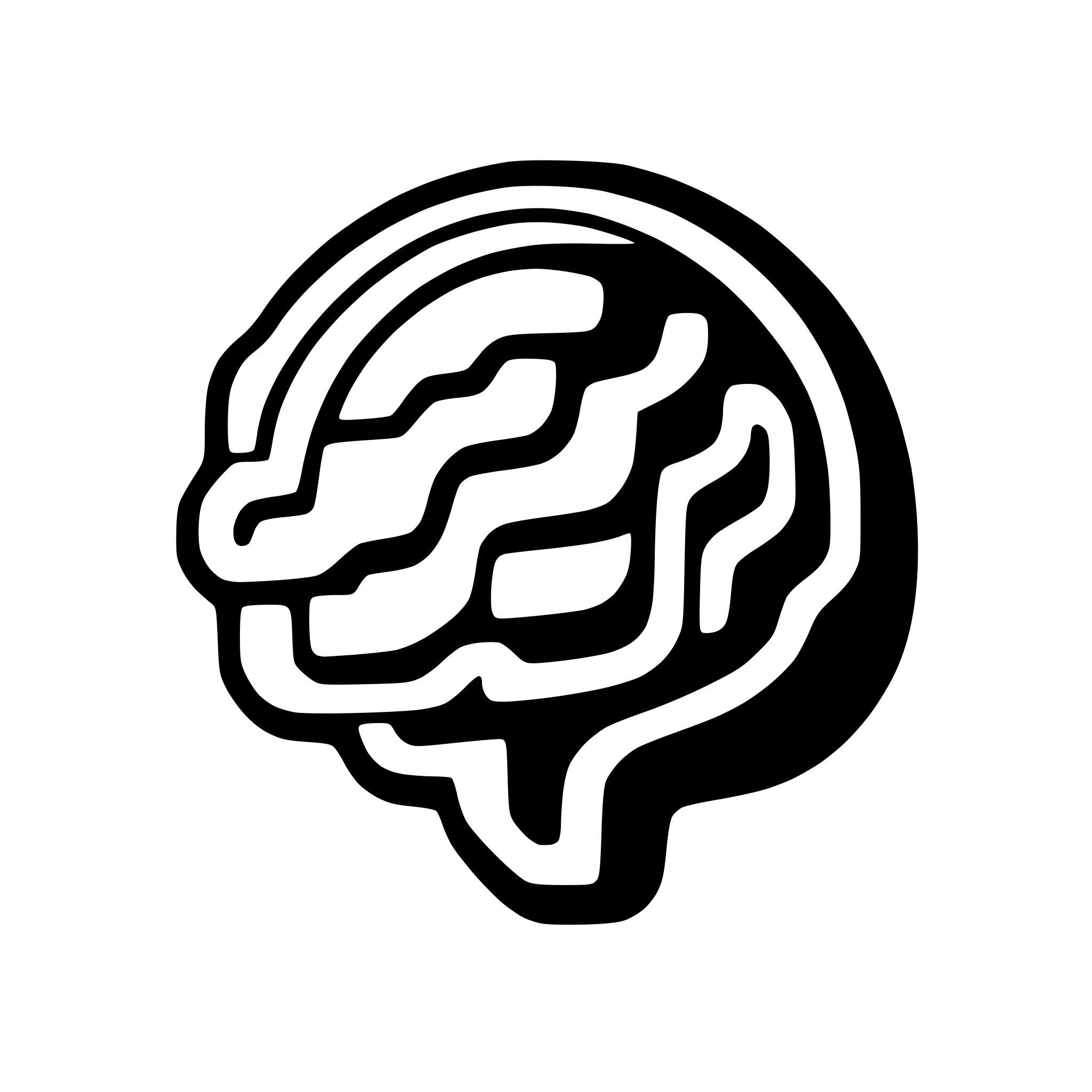 AI-generated SVG of 'An electronic brain'