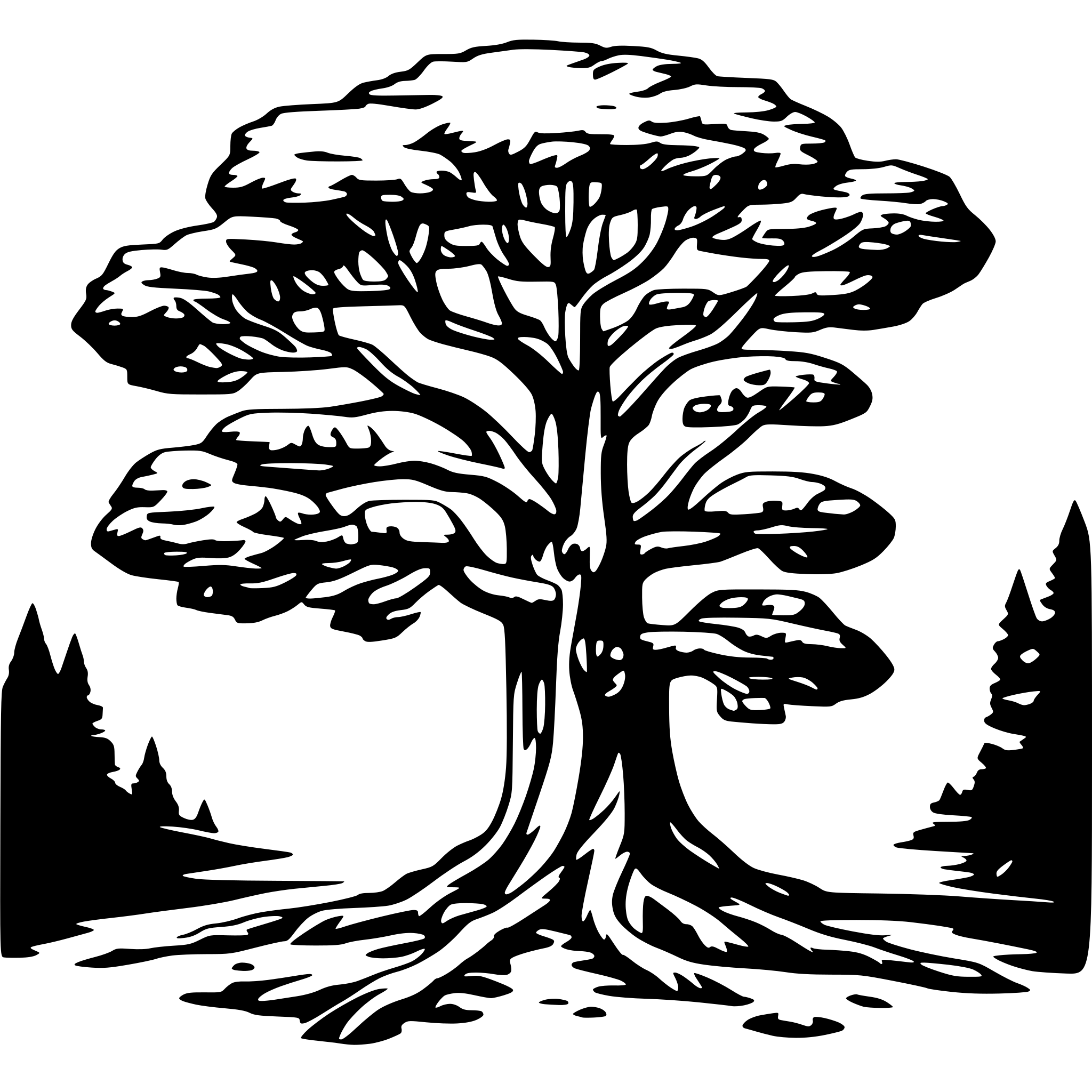 AI-generated SVG of 'old tree in forest'