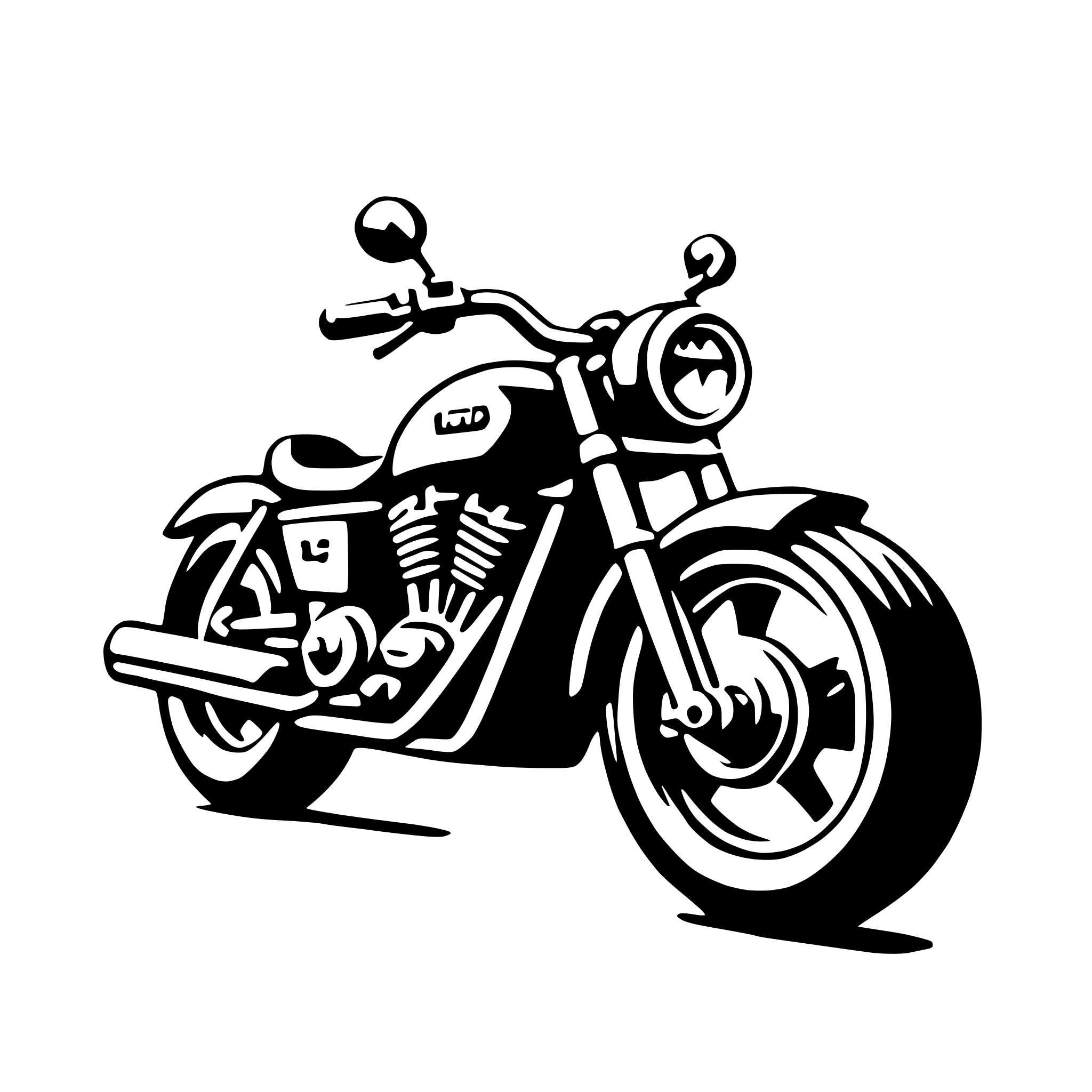 AI-generated SVG of a cruiser motorcycle