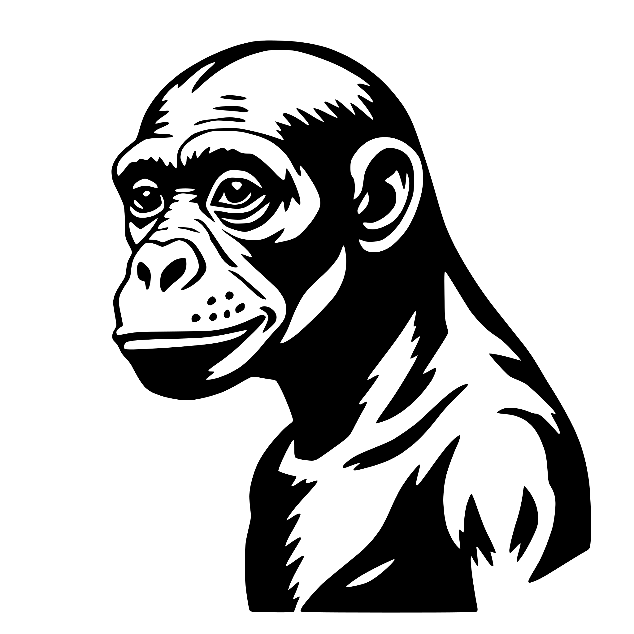 AI-generated SVG of 'bonobo'