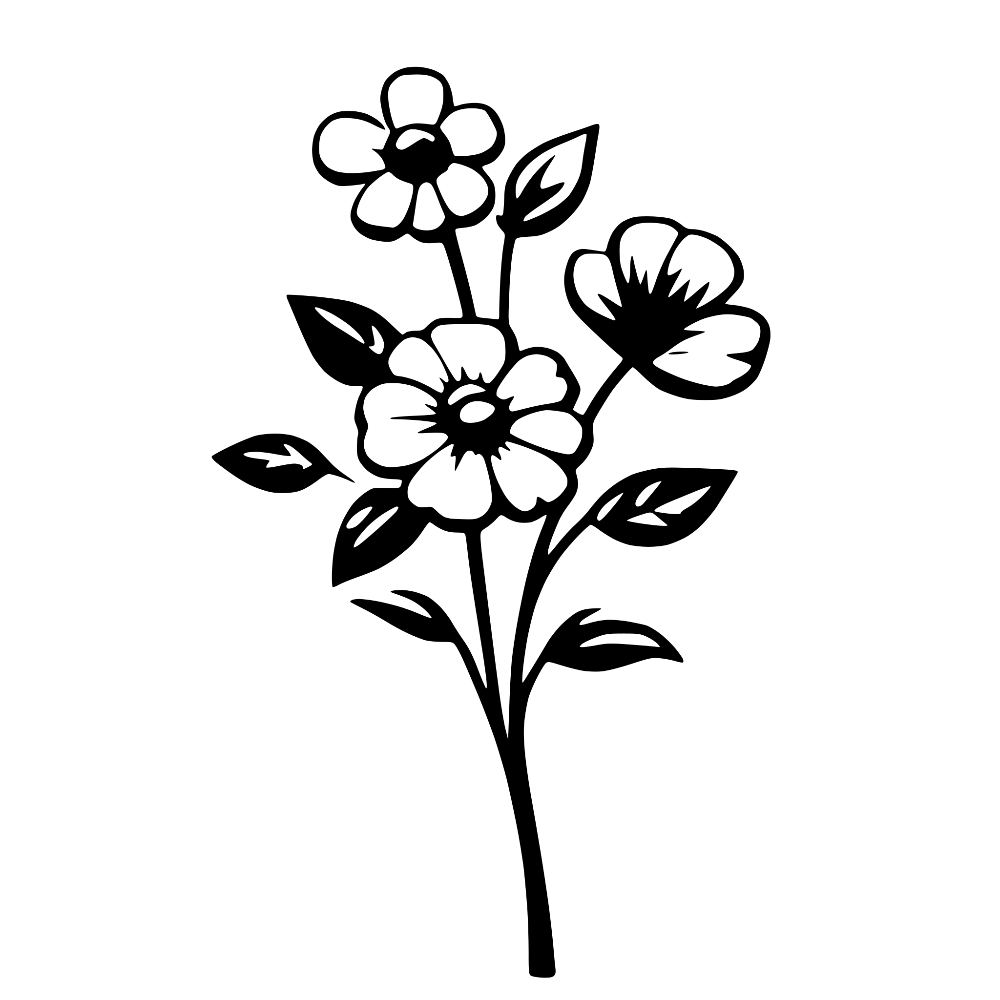 AI-generated SVG of 'simple floral art'