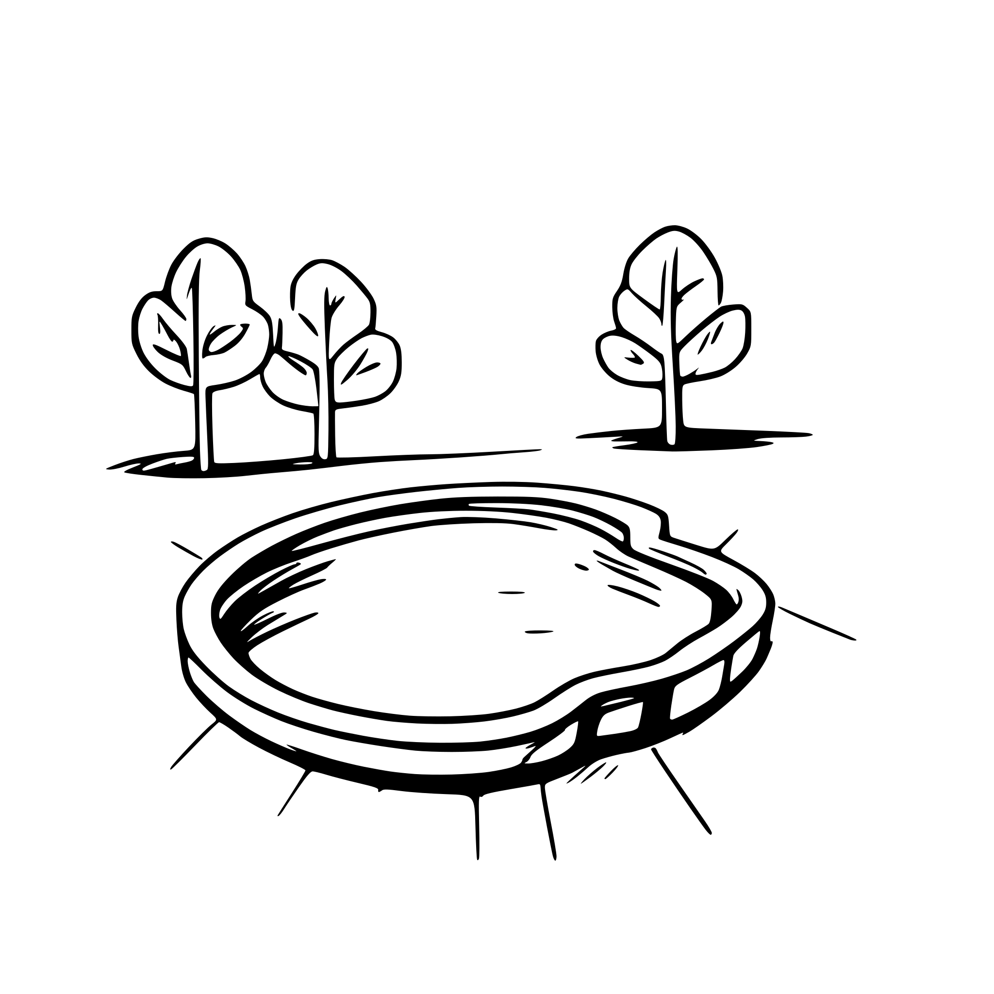 AI-generated SVG of a kidney shape pool