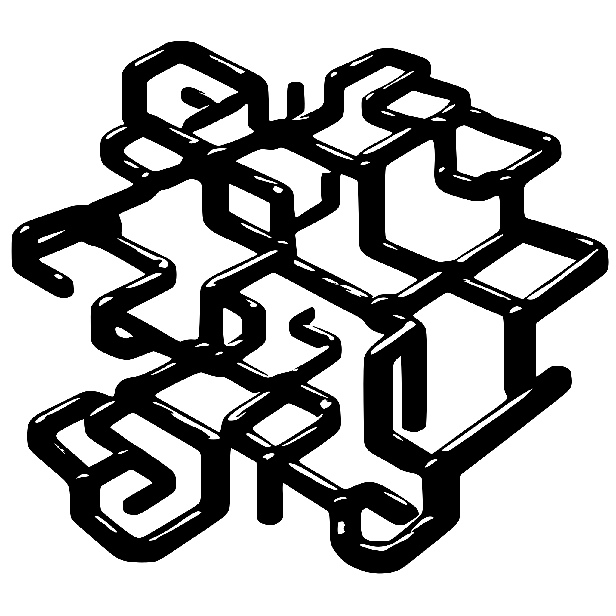 AI-generated SVG of 'polymer entanglement and flow'