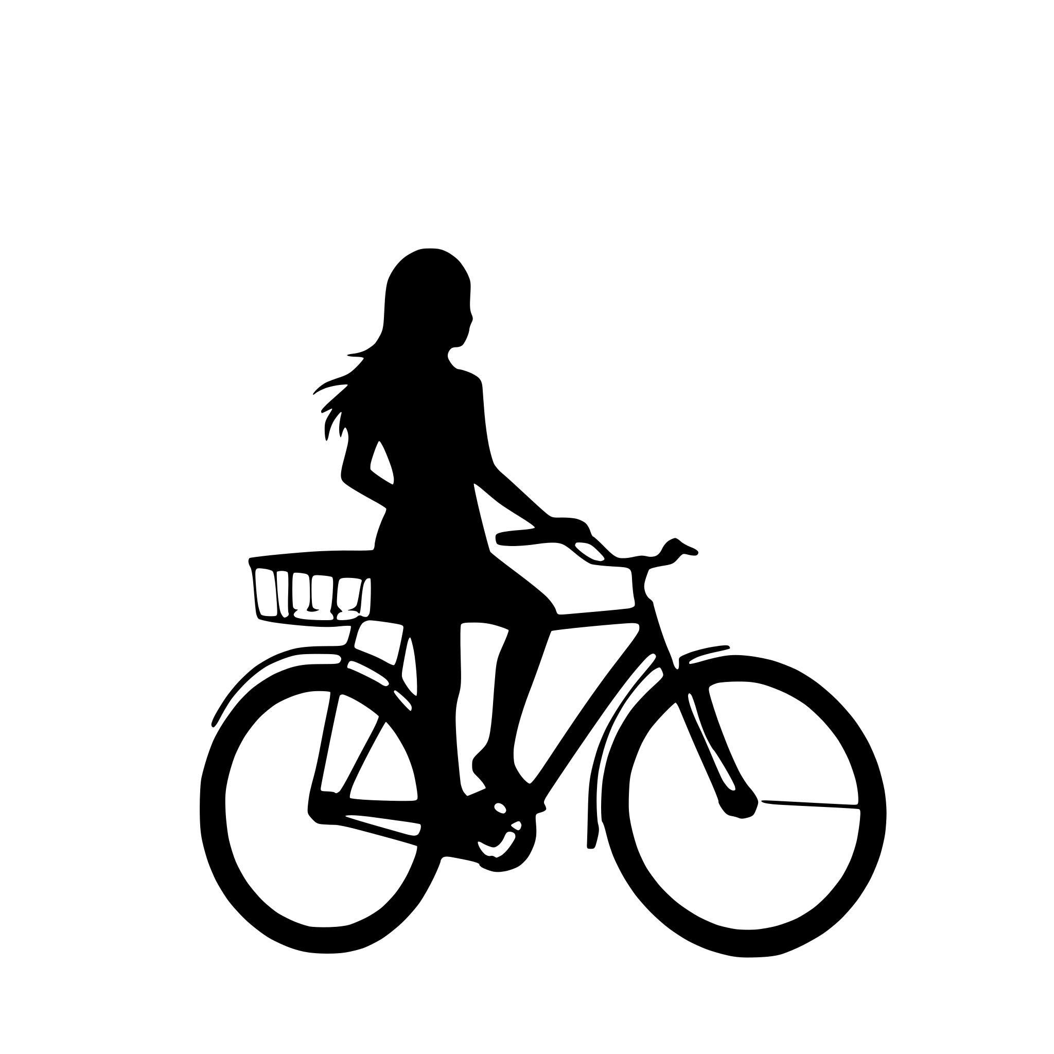 AI-generated SVG of a a cycle silhouette vector with a white background