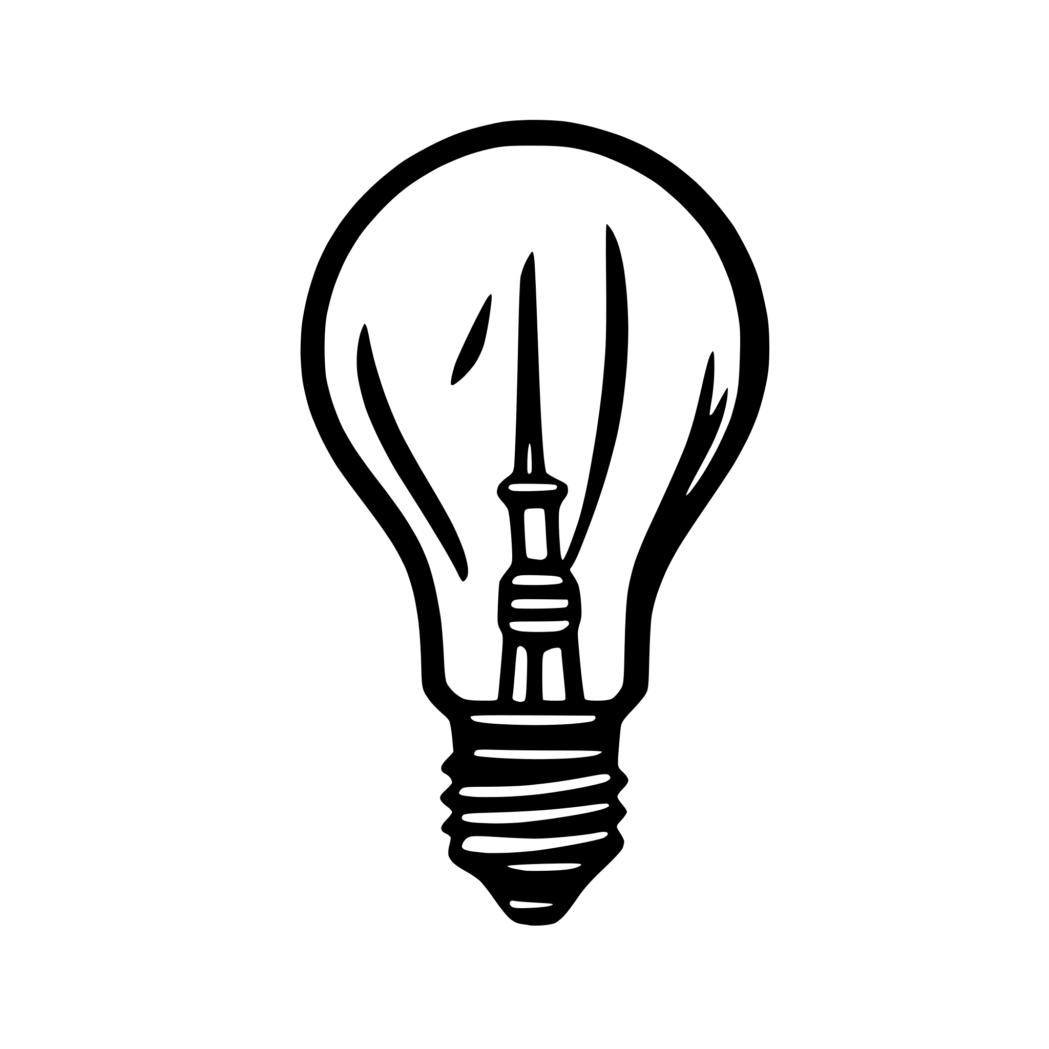 AI-generated SVG of 'Light bulb with one line'