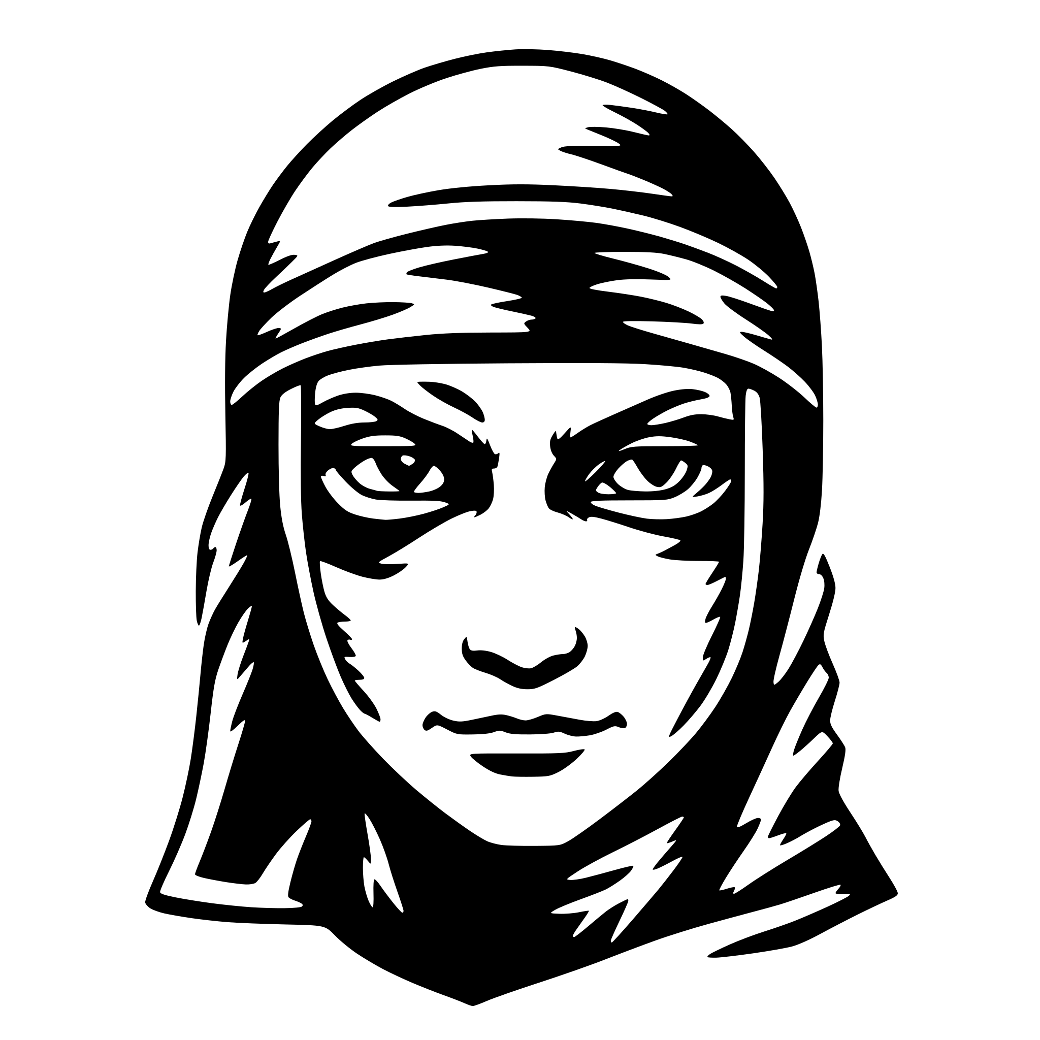 AI-generated SVG of 'Ninja Head'