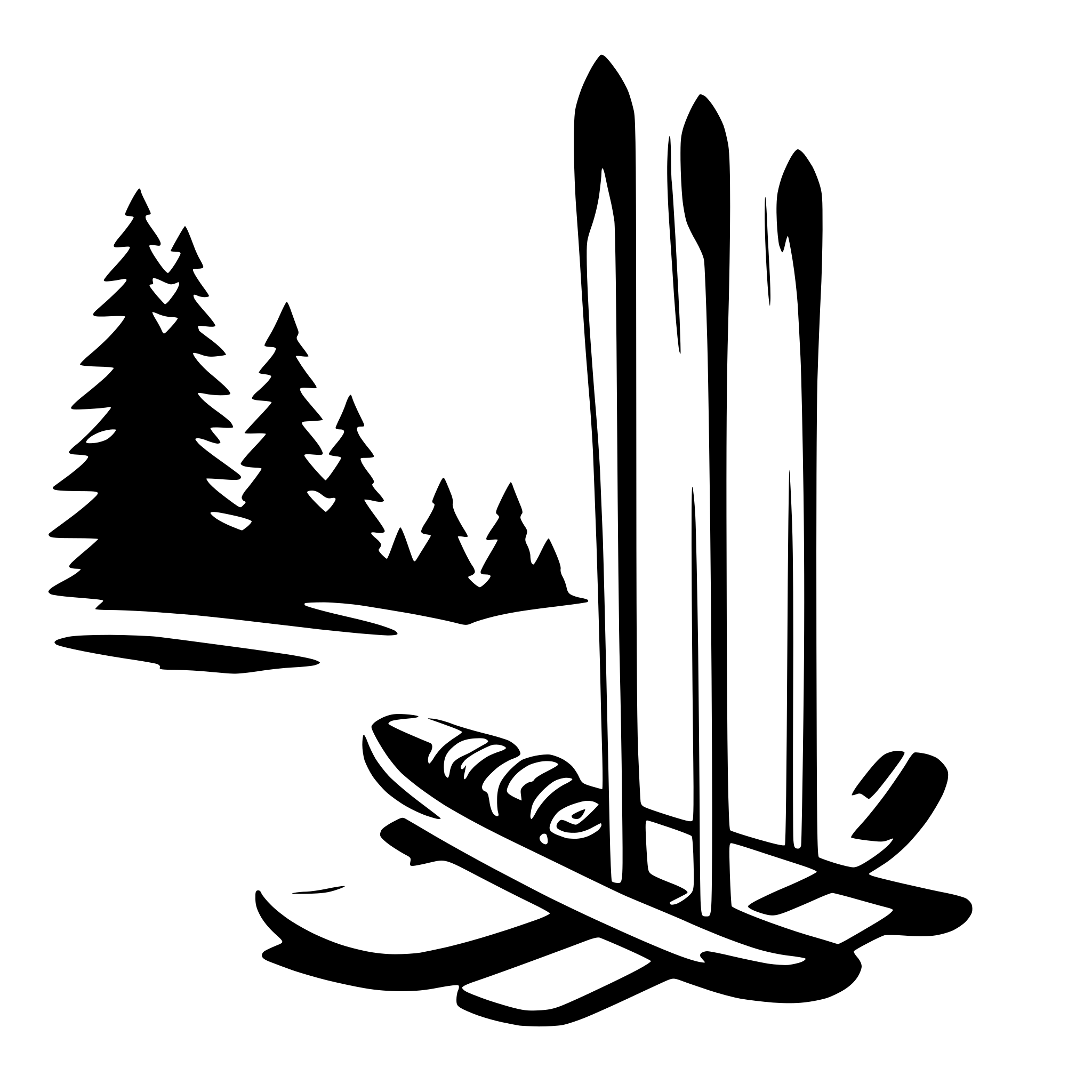 AI-generated SVG of a ski