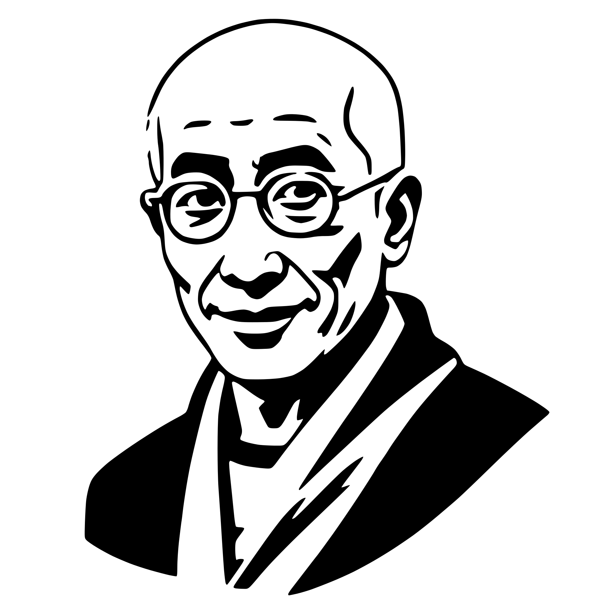 AI-generated SVG of a dalai lama