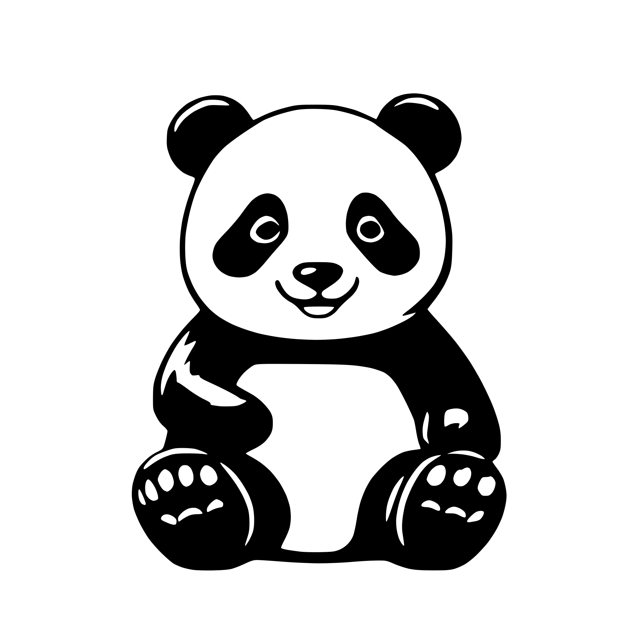 AI-generated SVG of a Cute panda