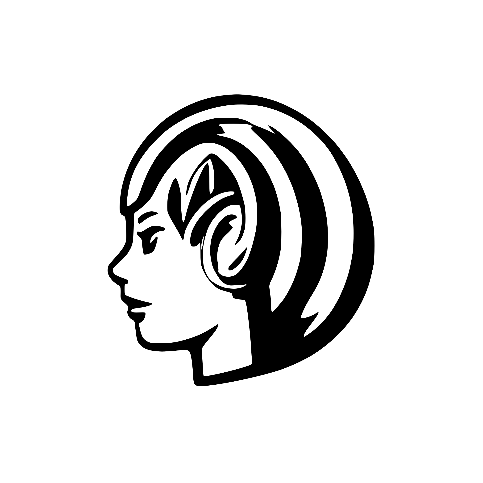 AI-generated SVG of 'ear silhouette'