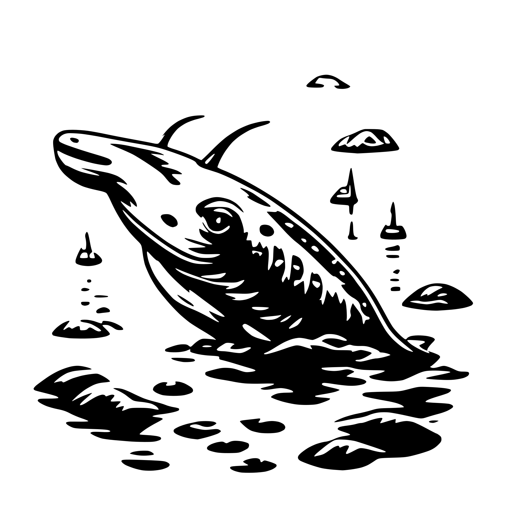 AI-generated SVG of a narwal
