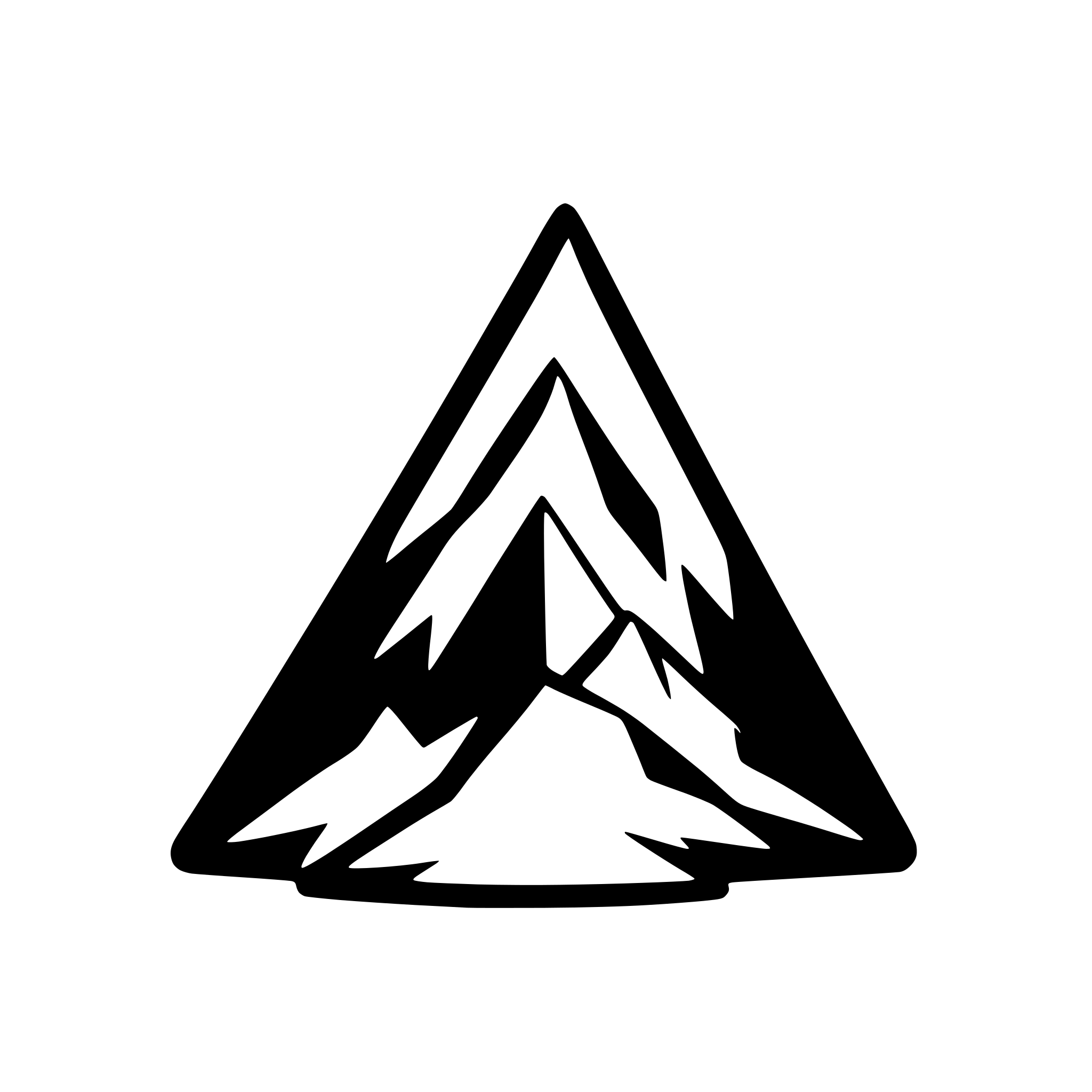 AI-generated SVG of 'abstract mountain with sharp peaks'
