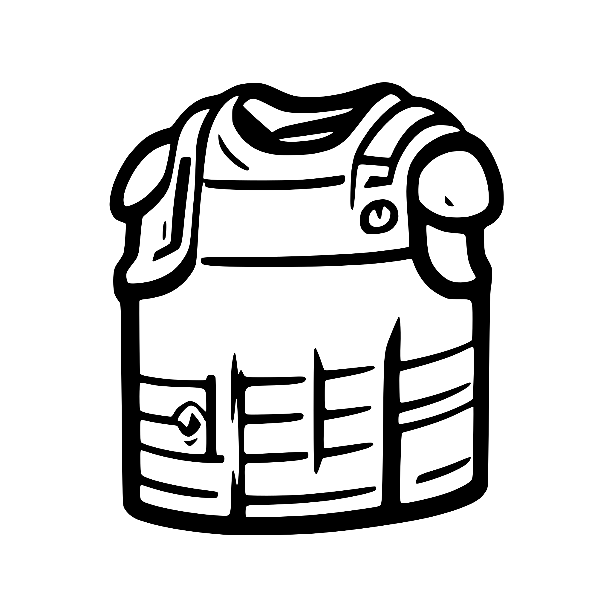 AI-generated SVG of a detailed samurai chest armor icon