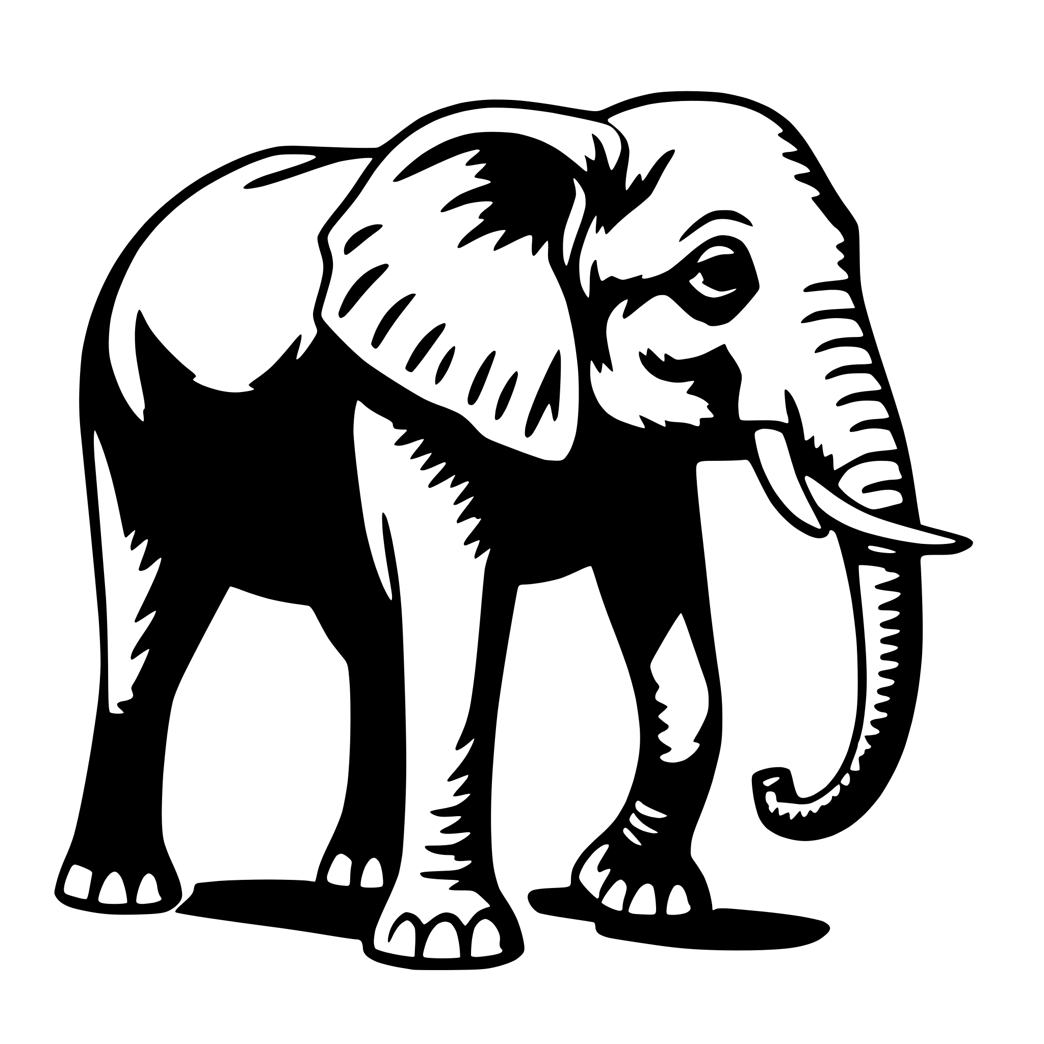 AI-generated SVG of a elephant