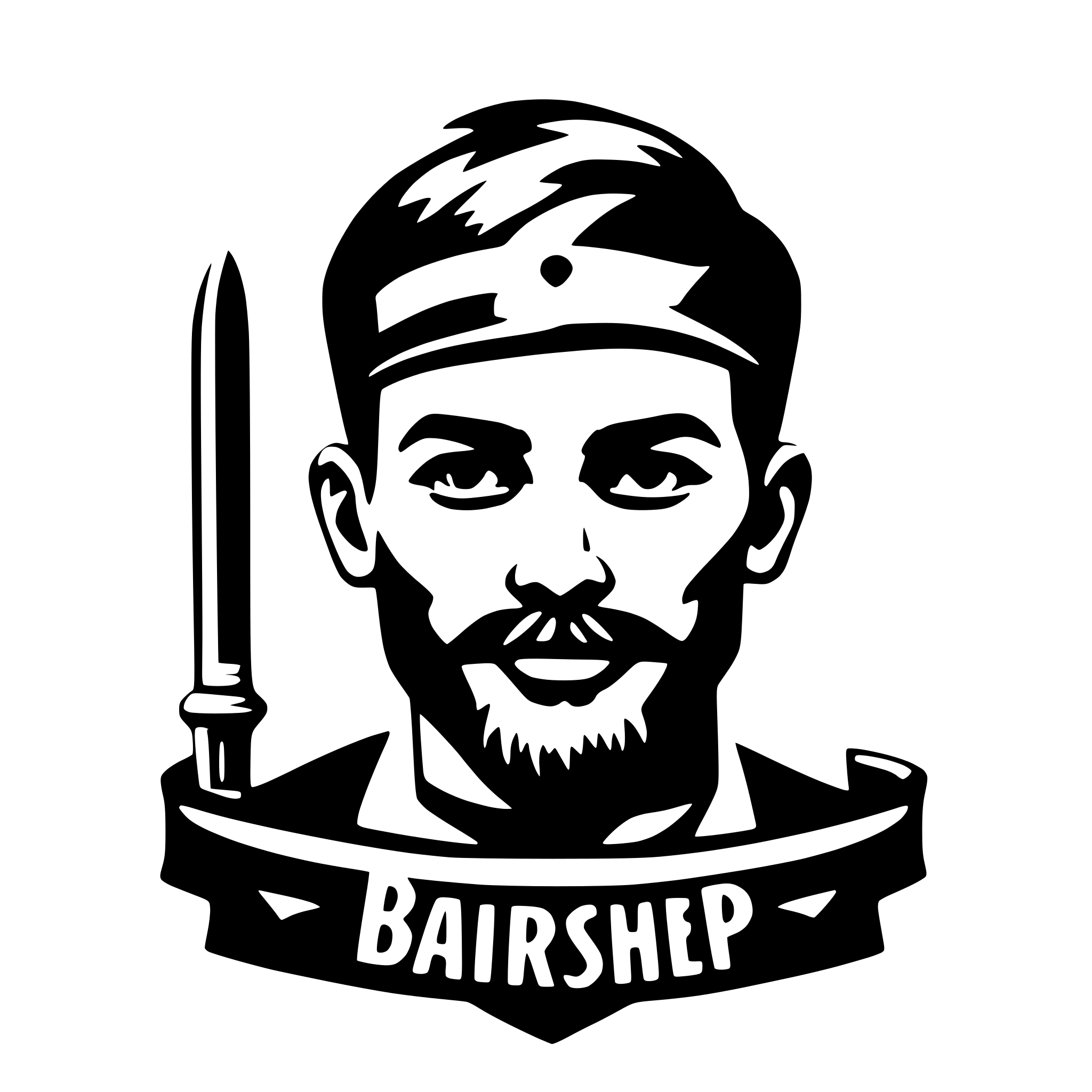 AI-generated SVG of a barbershop logo