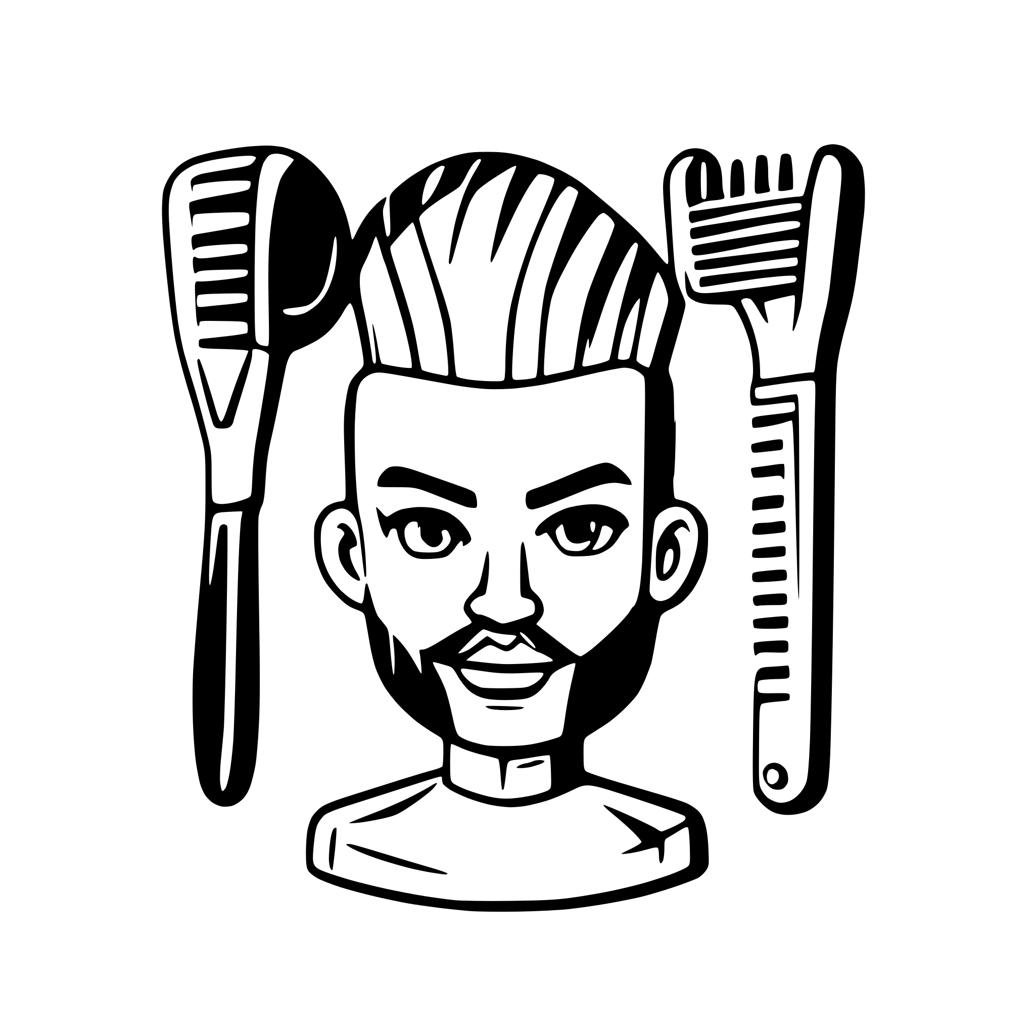 AI-generated SVG of a Barber tools