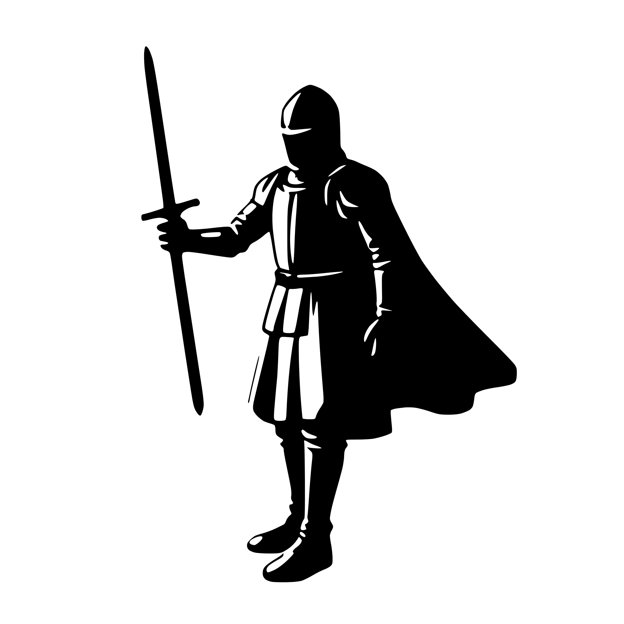 AI-generated SVG of 'medieval knight with sword'