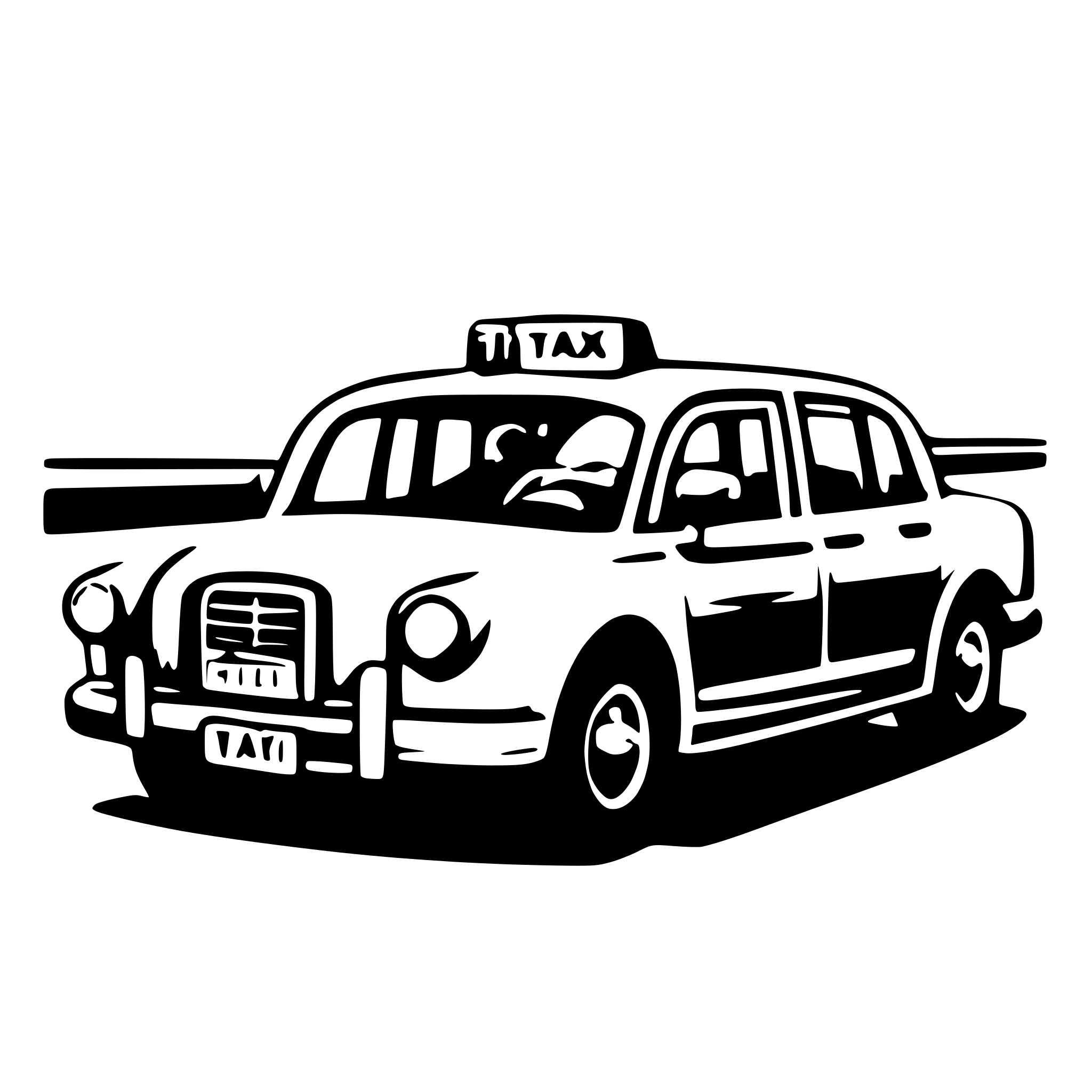 AI-generated SVG of a taxi