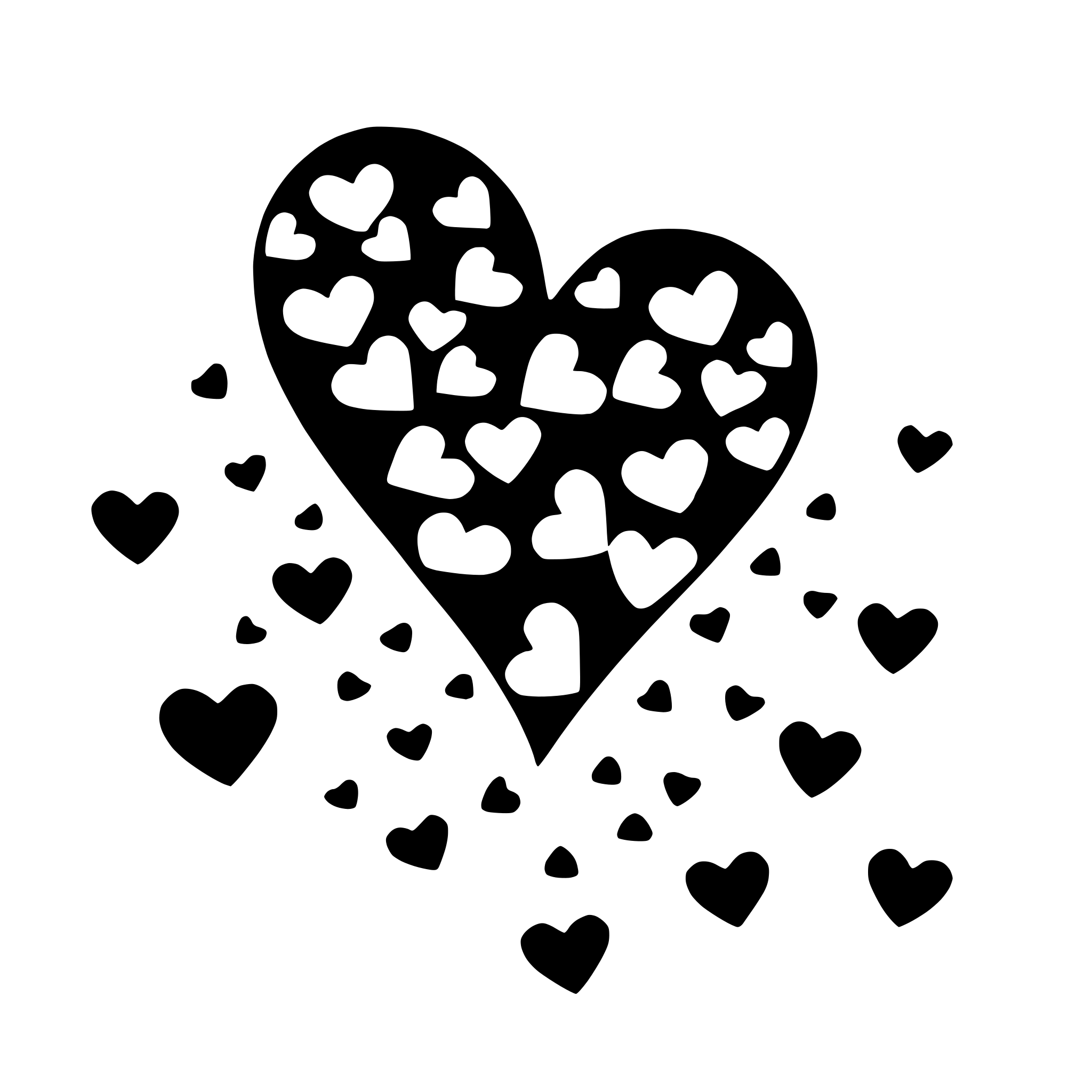 AI-generated SVG of 'heart-shaped confetti'