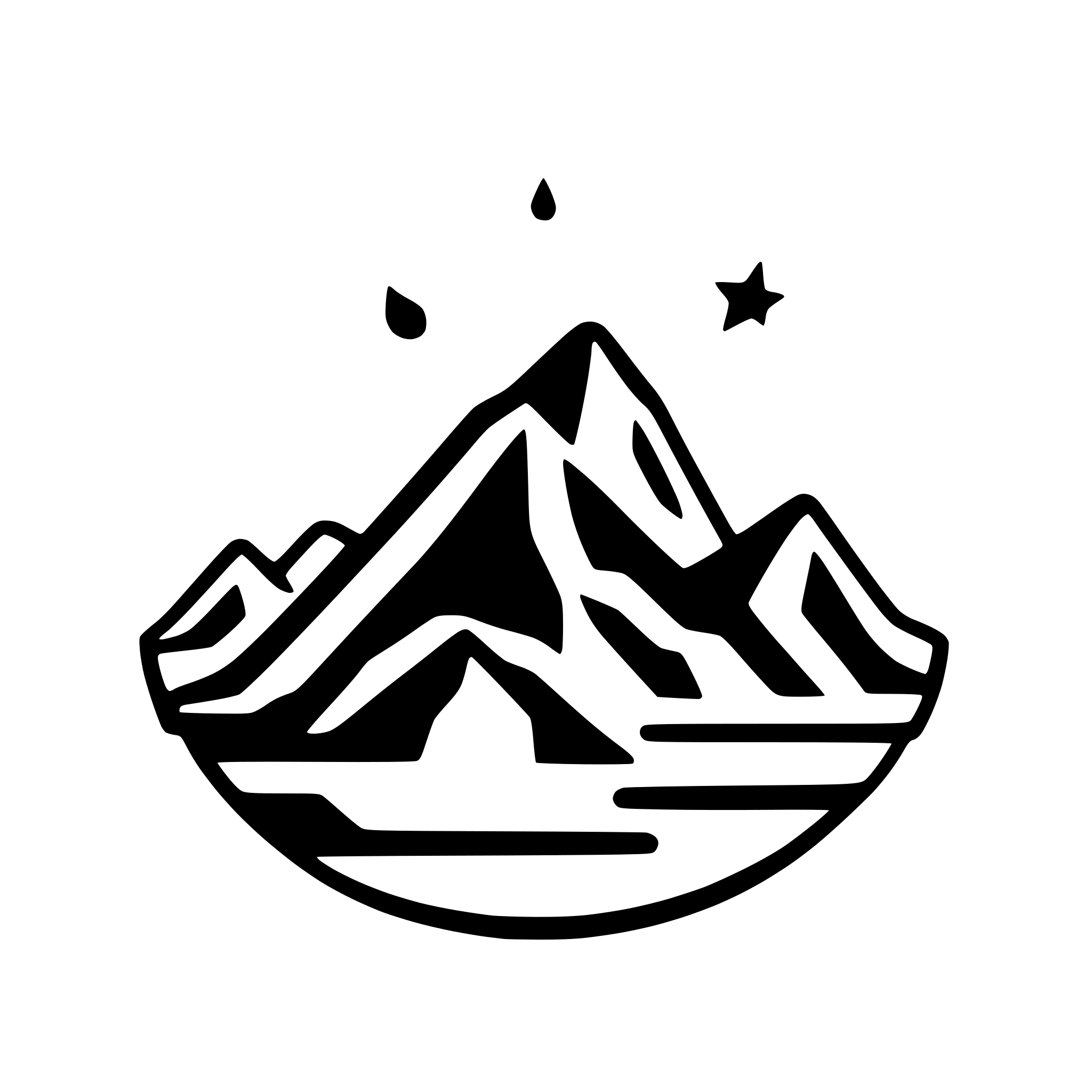 AI-generated SVG of a standard placeholder image icon with mountain range and sun, but stylized and beautiful