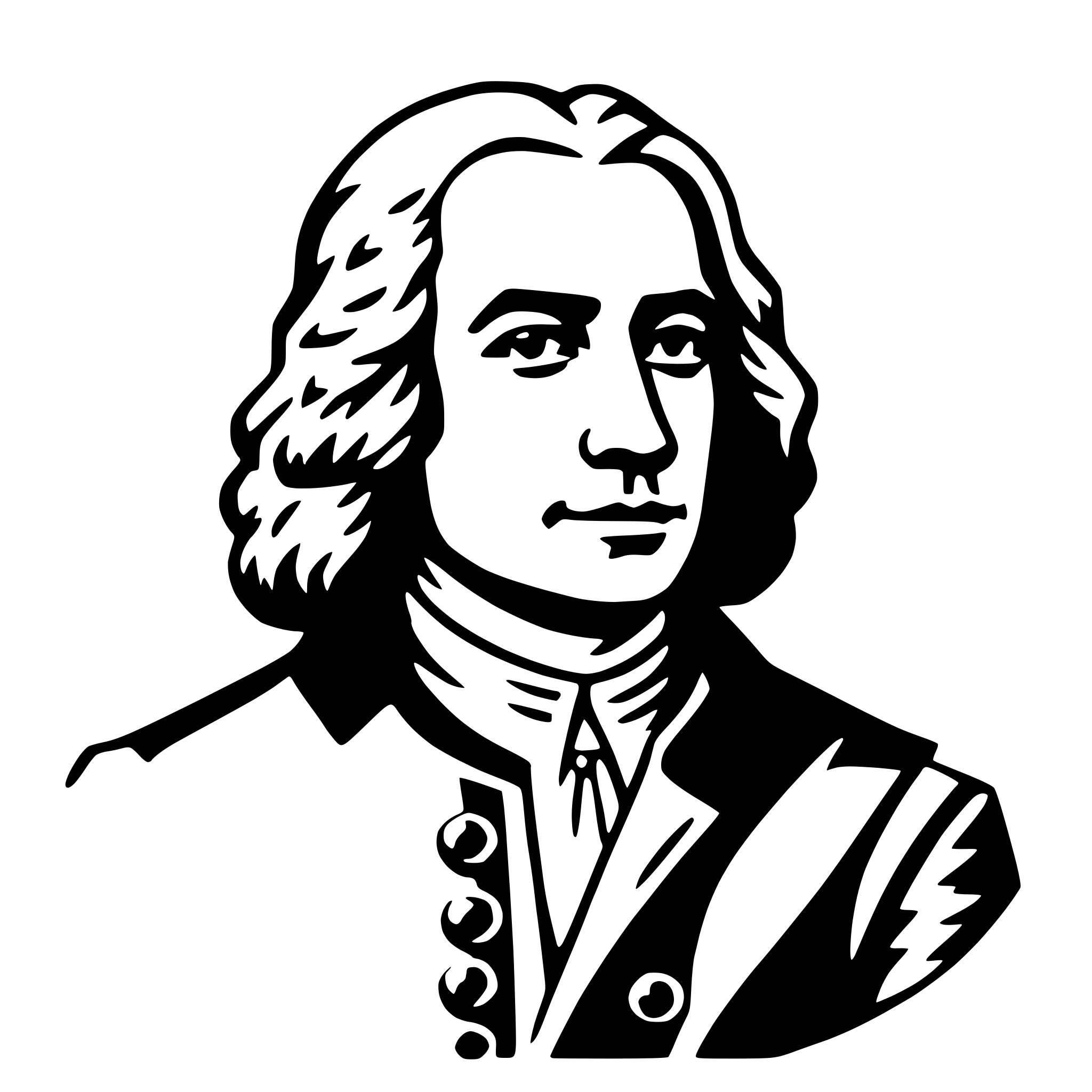 AI-generated SVG of a johann sebastian bach