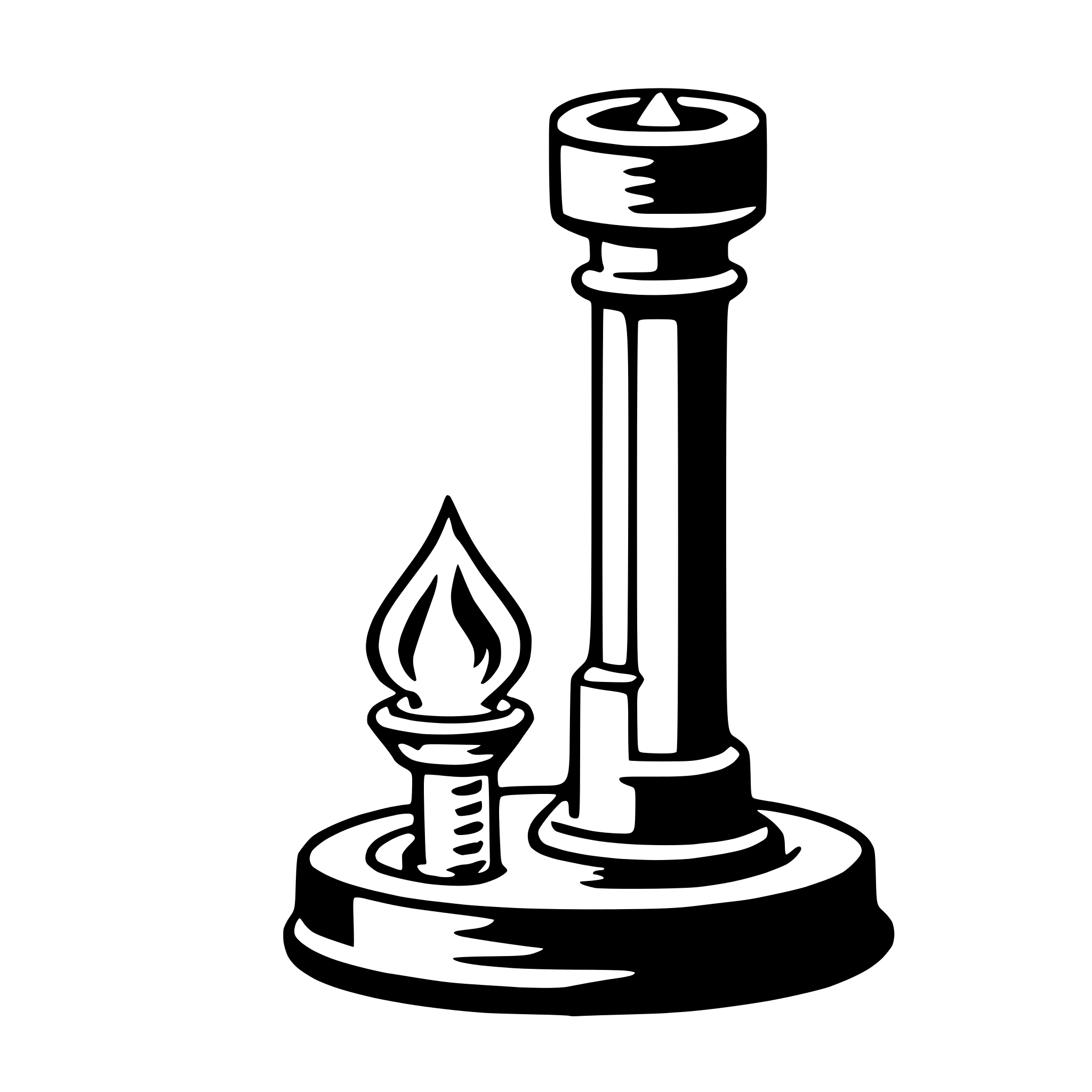 AI-generated SVG of a bunsen burner