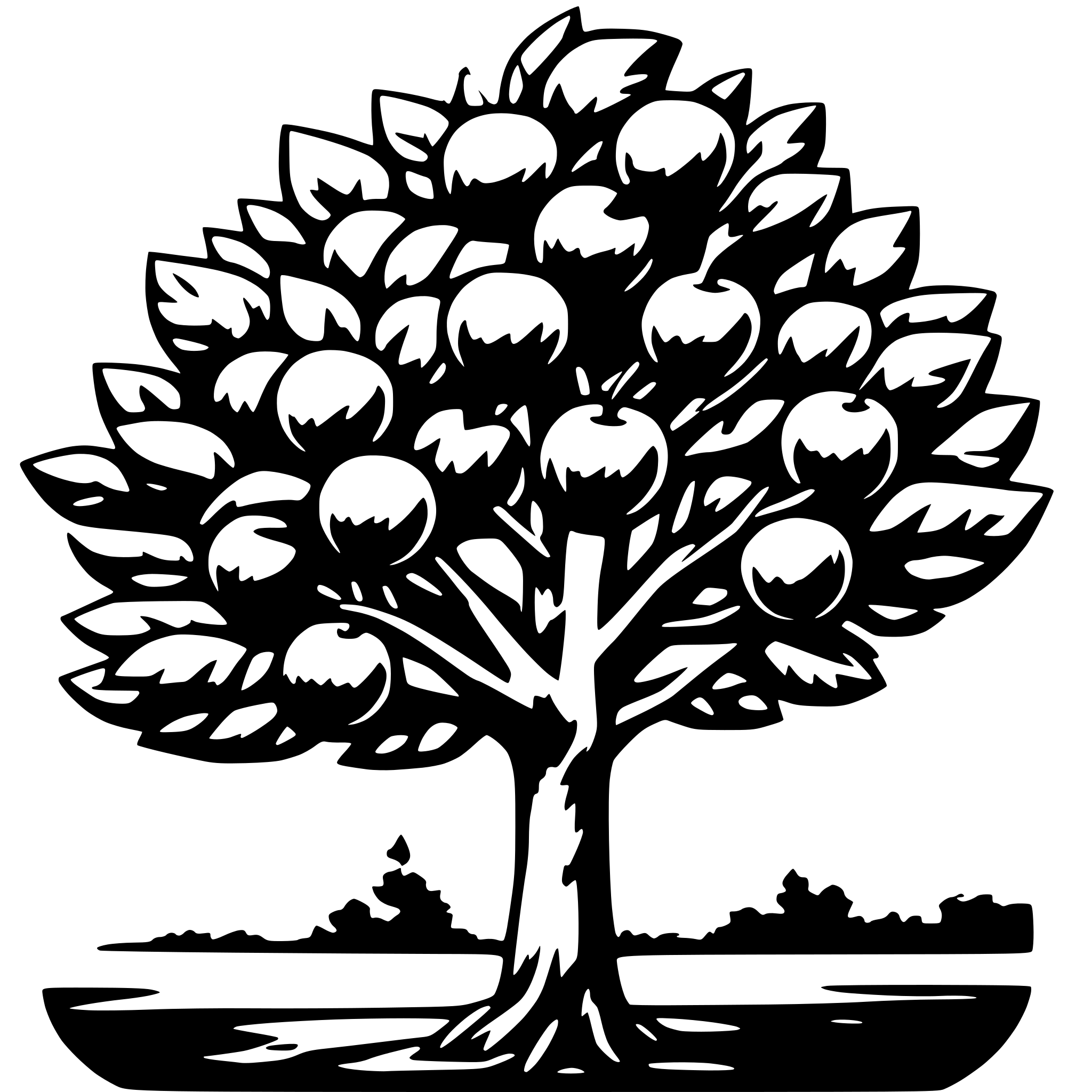 AI-generated SVG of 'an apple tree'