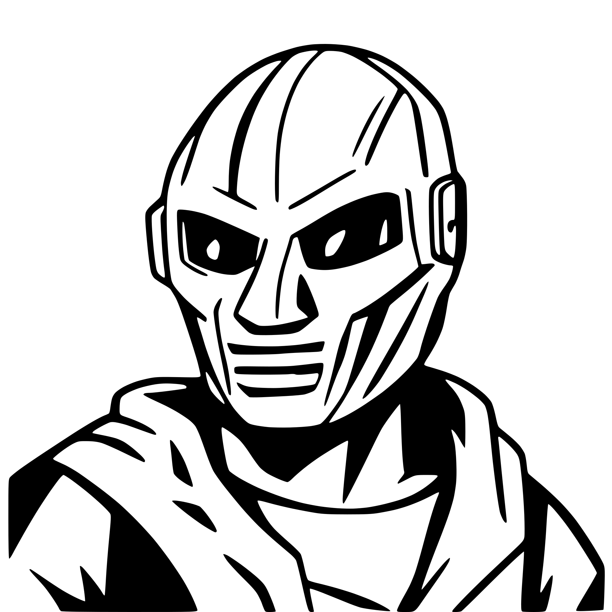 AI-generated SVG of a mf doom mask